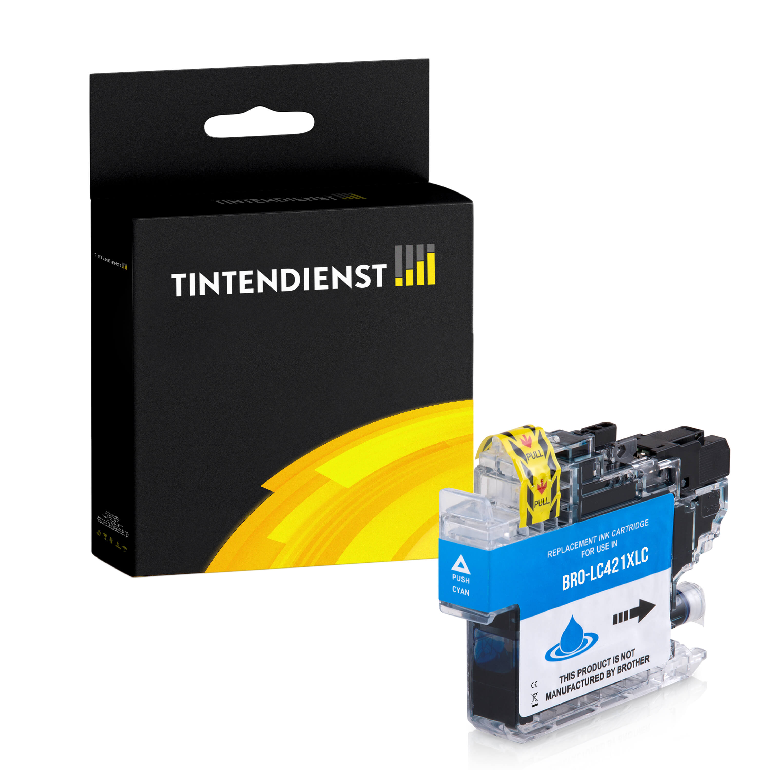 Tintendienst kompatibel für Brother Tintenpatrone LC-421XLC Cyan [XXL Füllmenge]