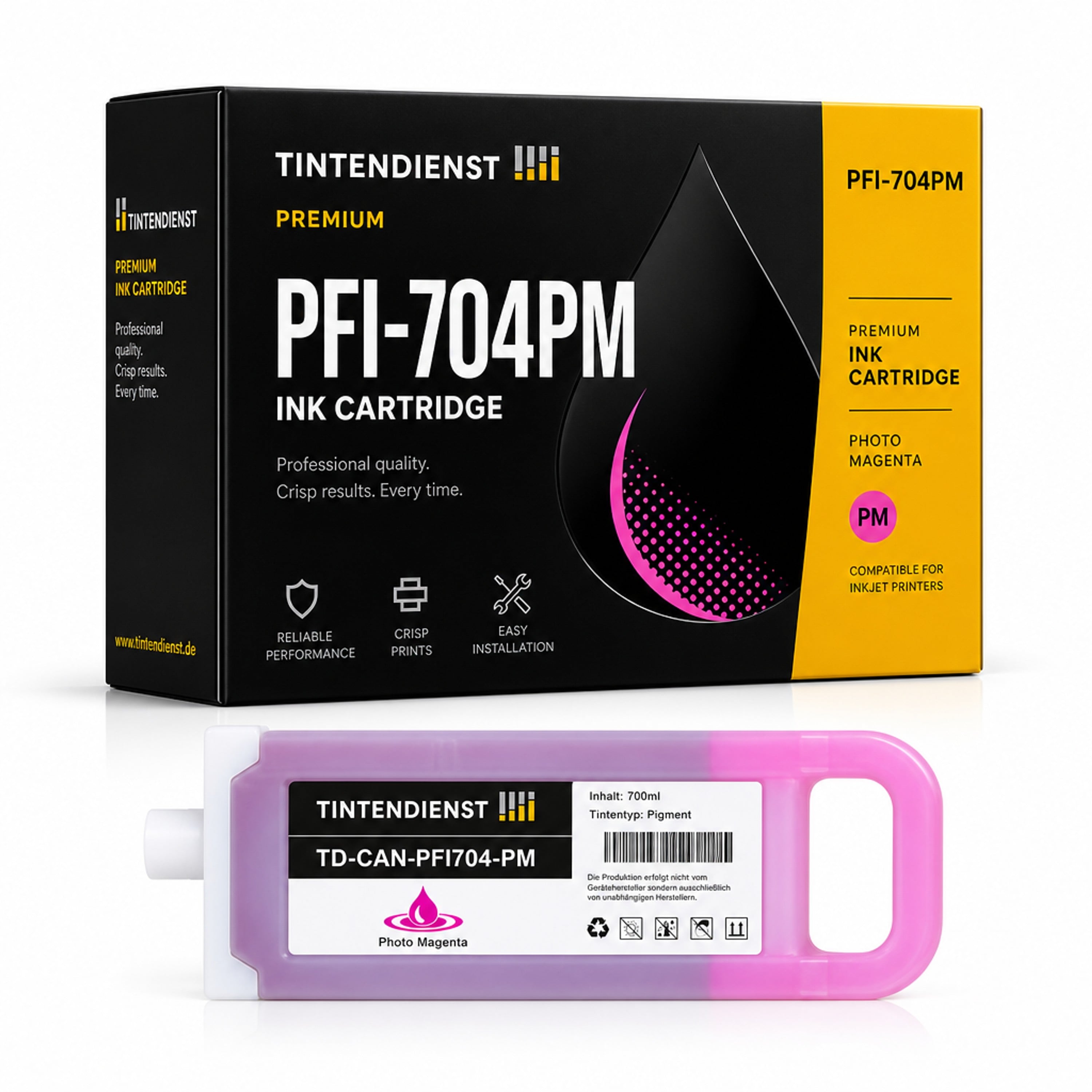 Druckerpatrone kompatibel zu Canon PFI-704PM, photo magenta