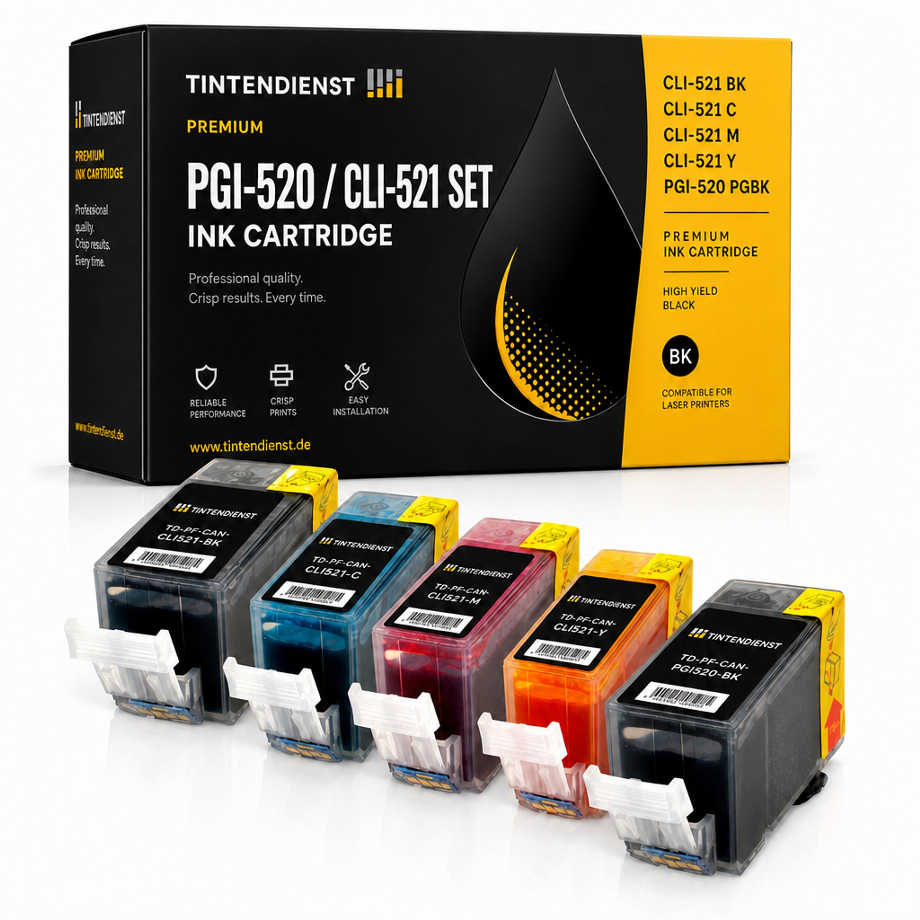 Set kompatibel zu Canon 2933B001, 5 Patronen