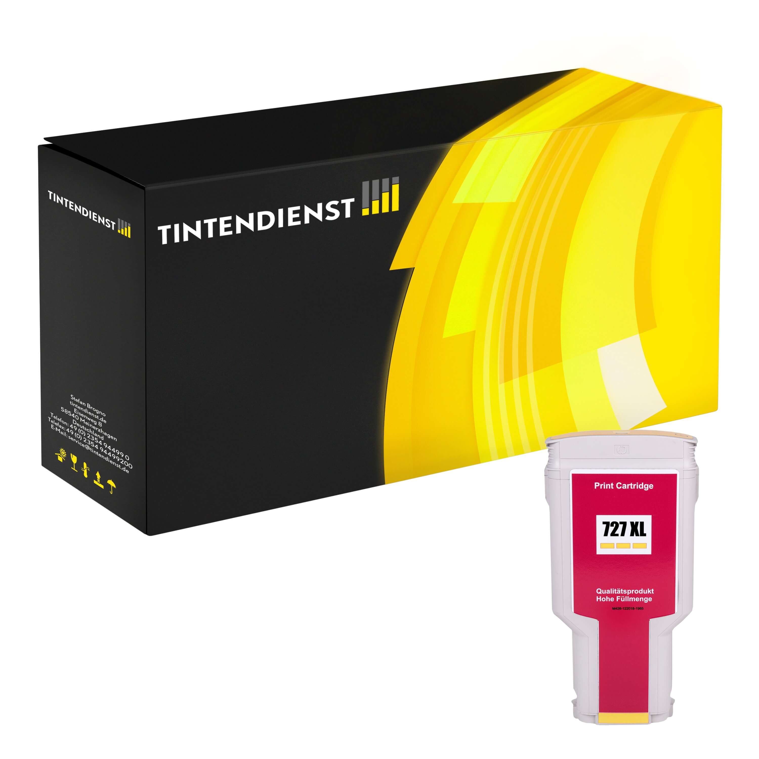 Druckerpatrone kompatibel zu HP 728, gelb