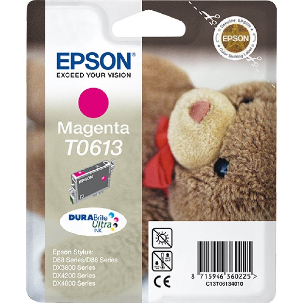 Original Epson Tintenpatrone C13T06134010 / T0613 Magenta