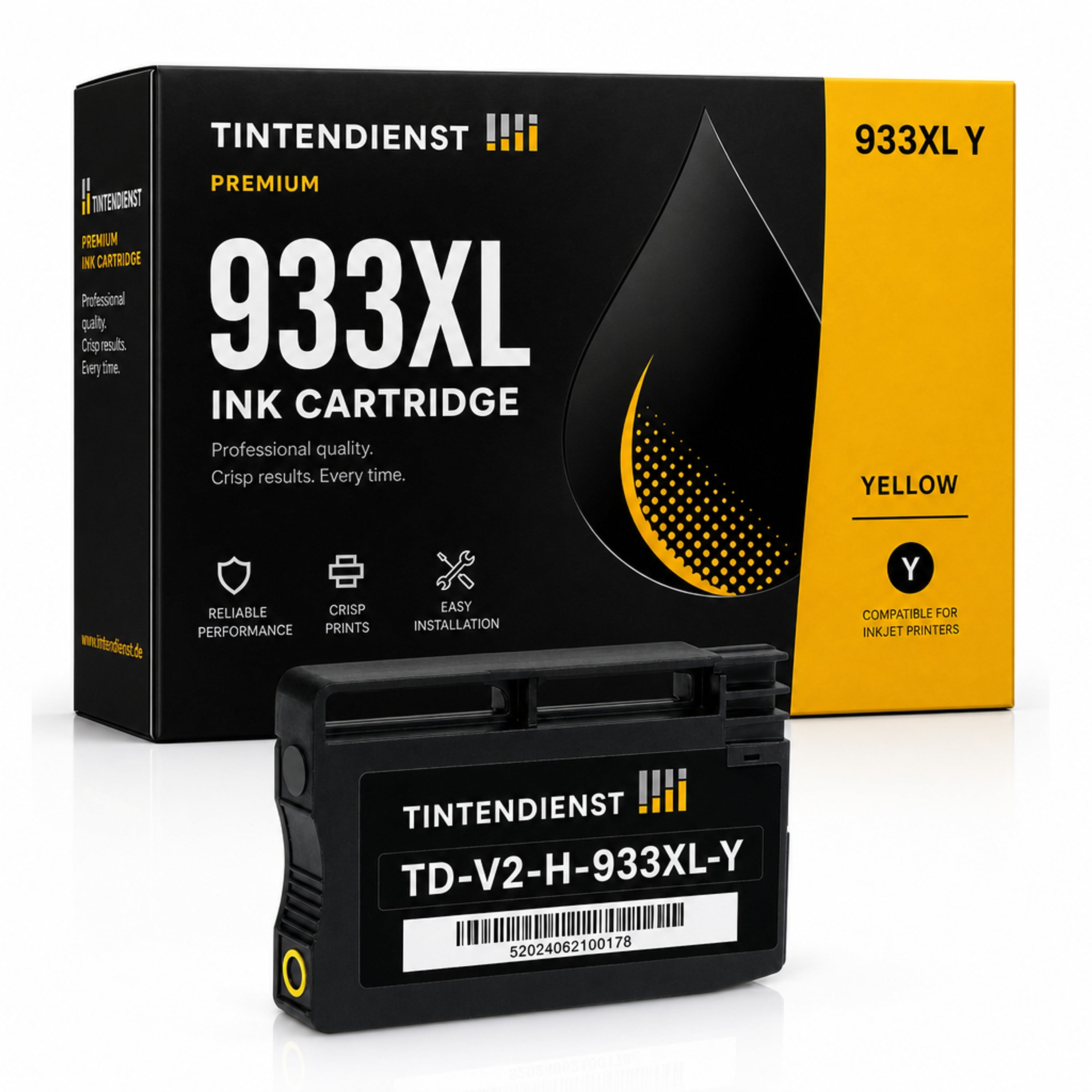 Druckerpatrone kompatibel zu HP 933XL, gelb