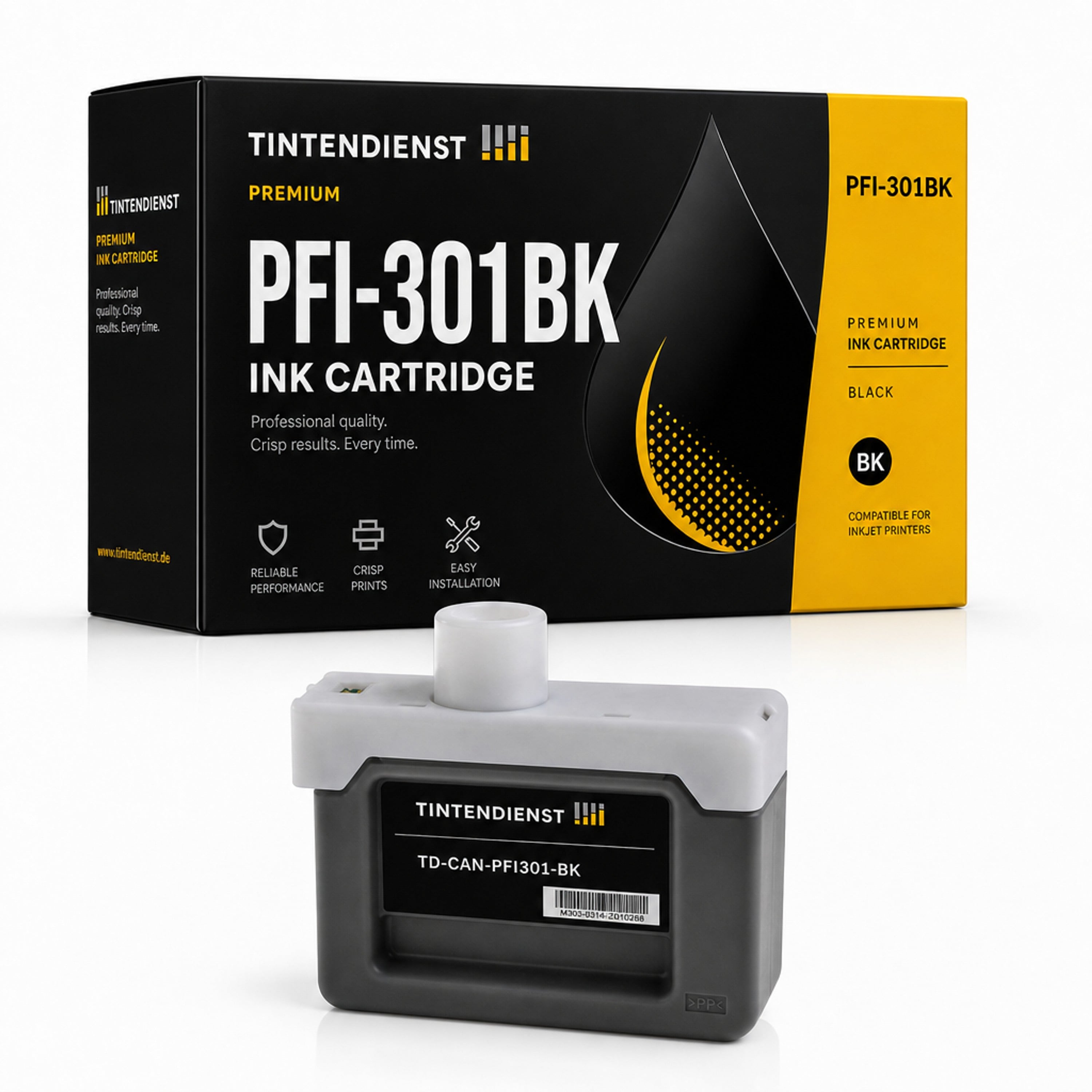 Druckerpatrone kompatibel zu Canon PFI-301BK, schwarz