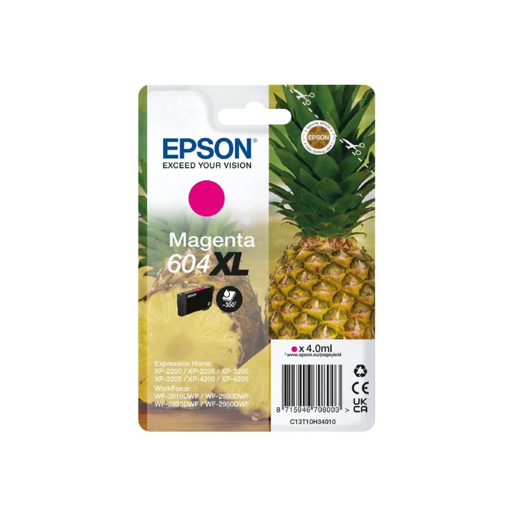 Original Epson Tintenpatrone C13T10H34010 / 604XL Magenta [XL  Füllmenge]