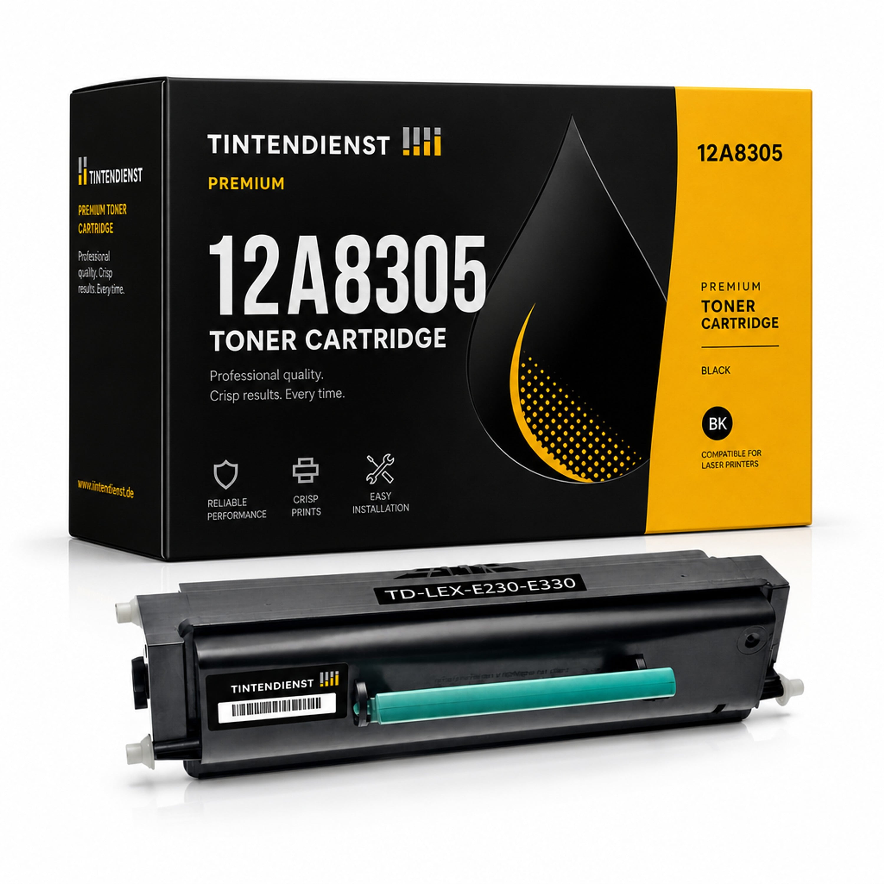 Toner kompatibel zu Lexmark 12A8305, schwarz