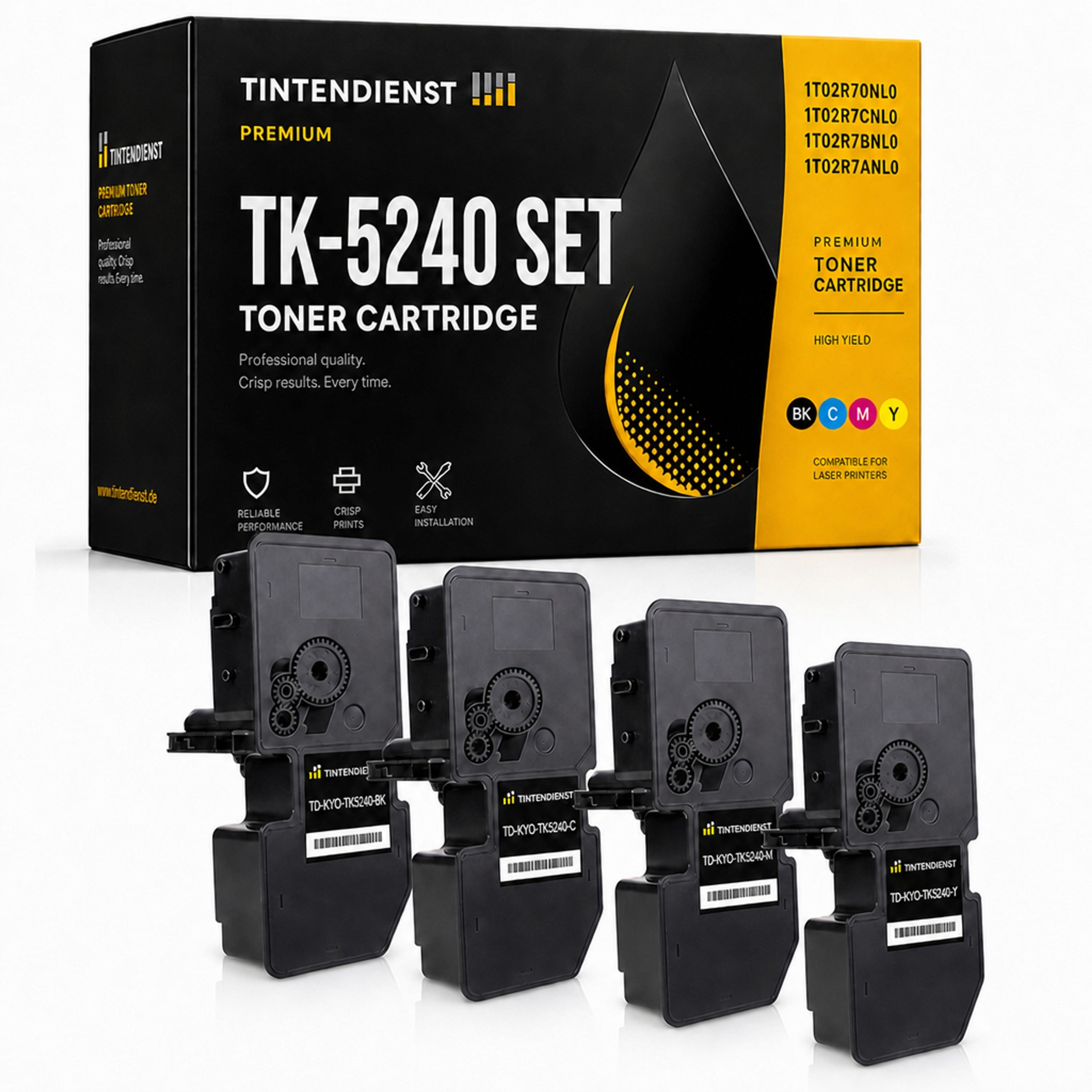 Set kompatibel zu Kyocera 1T02R70NL0, 4 Toner