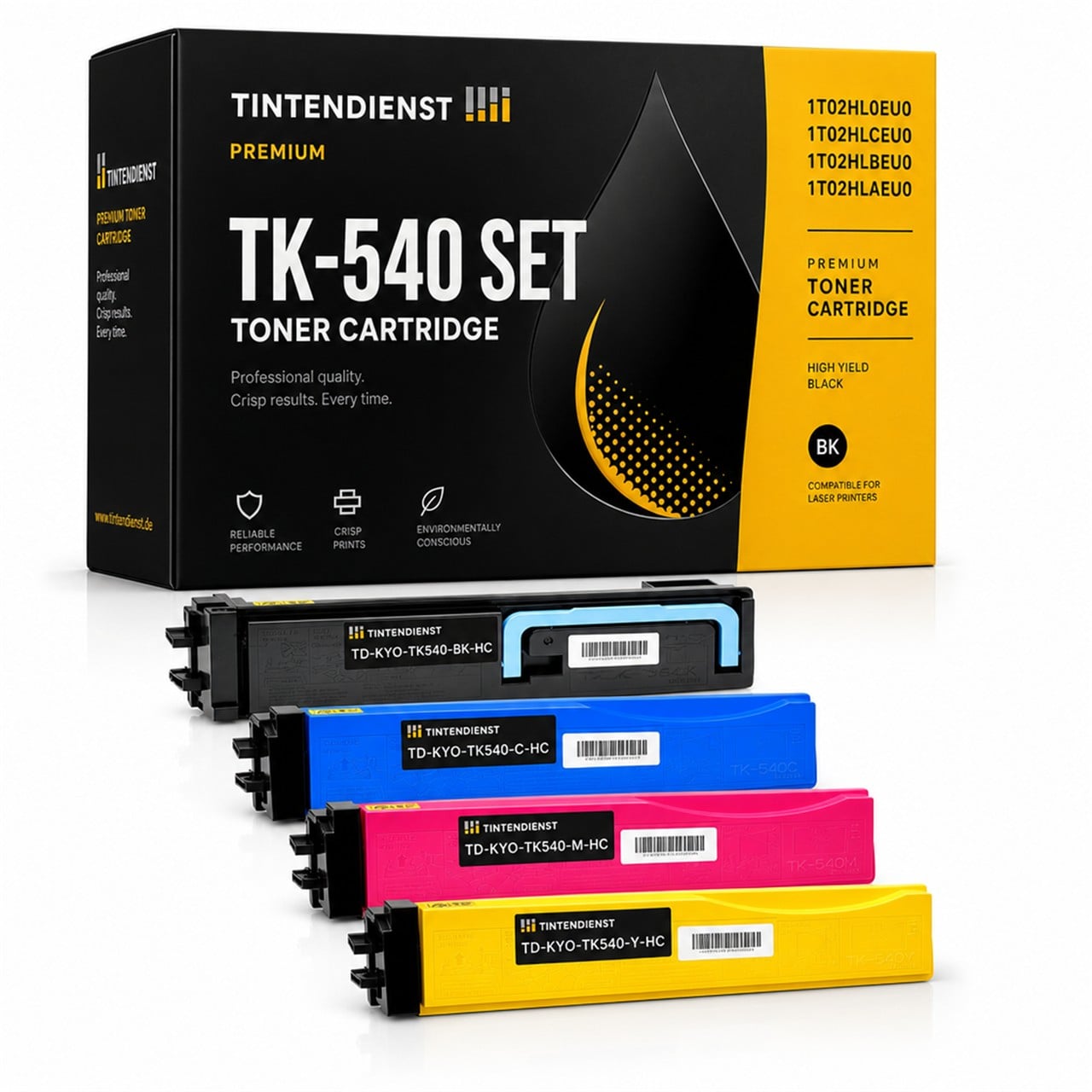 Set kompatibel zu Kyocera 1T02HLCEU0, 4 Toner