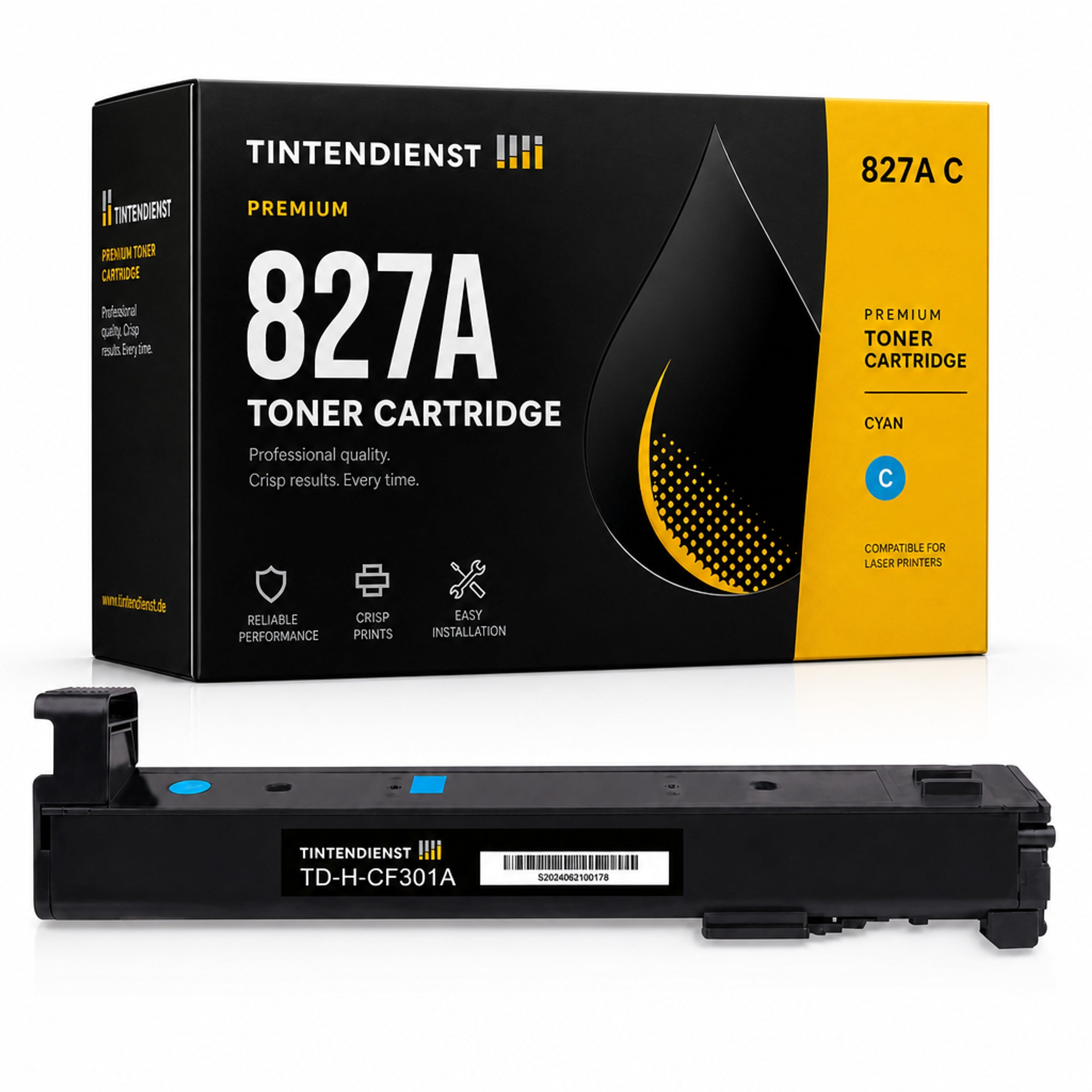 Toner kompatibel zu HP 827A, cyan