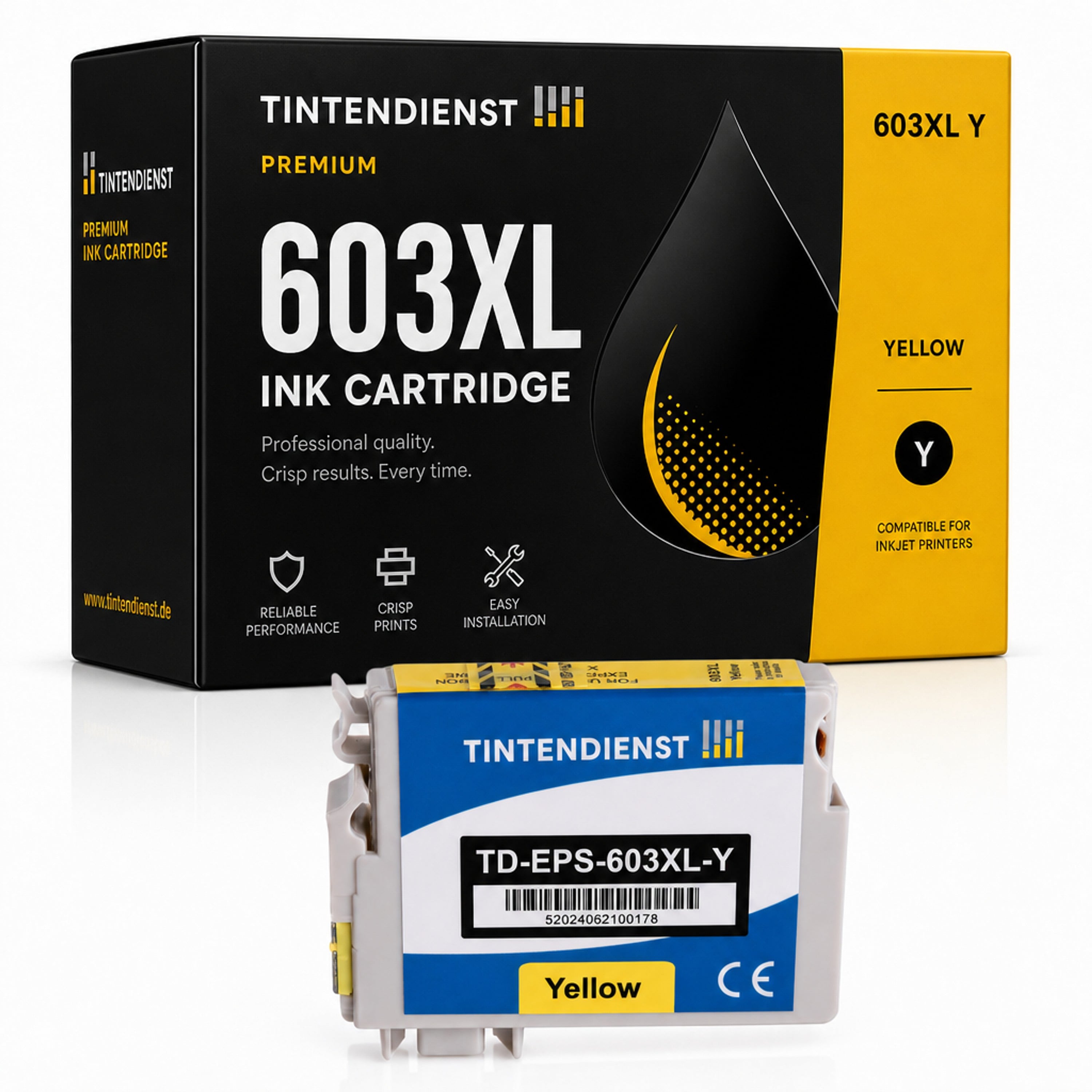 Druckerpatrone kompatibel zu Epson 603XL, gelb