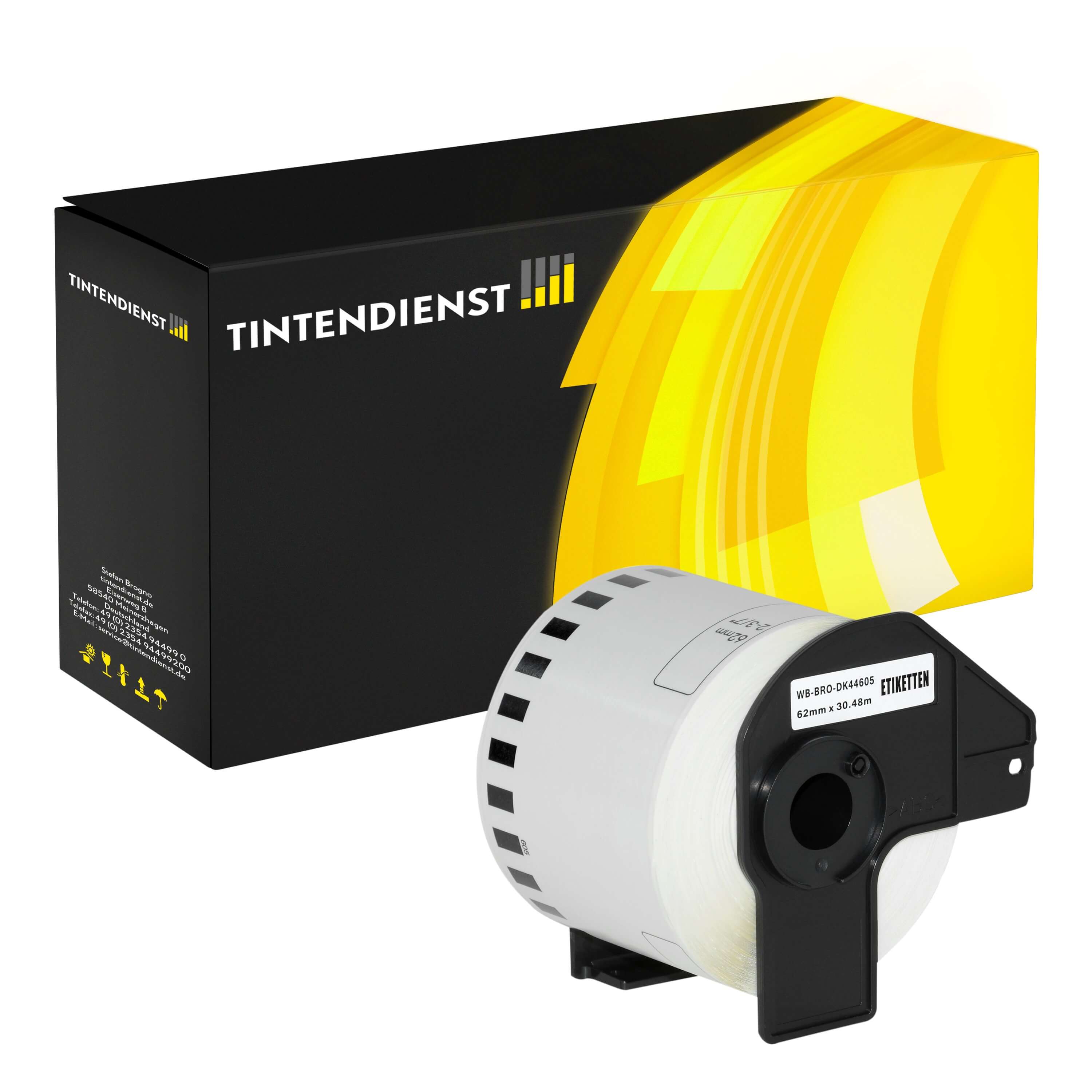 Tintendienst Etiketten Brother DK44605 62mm x 30,48m