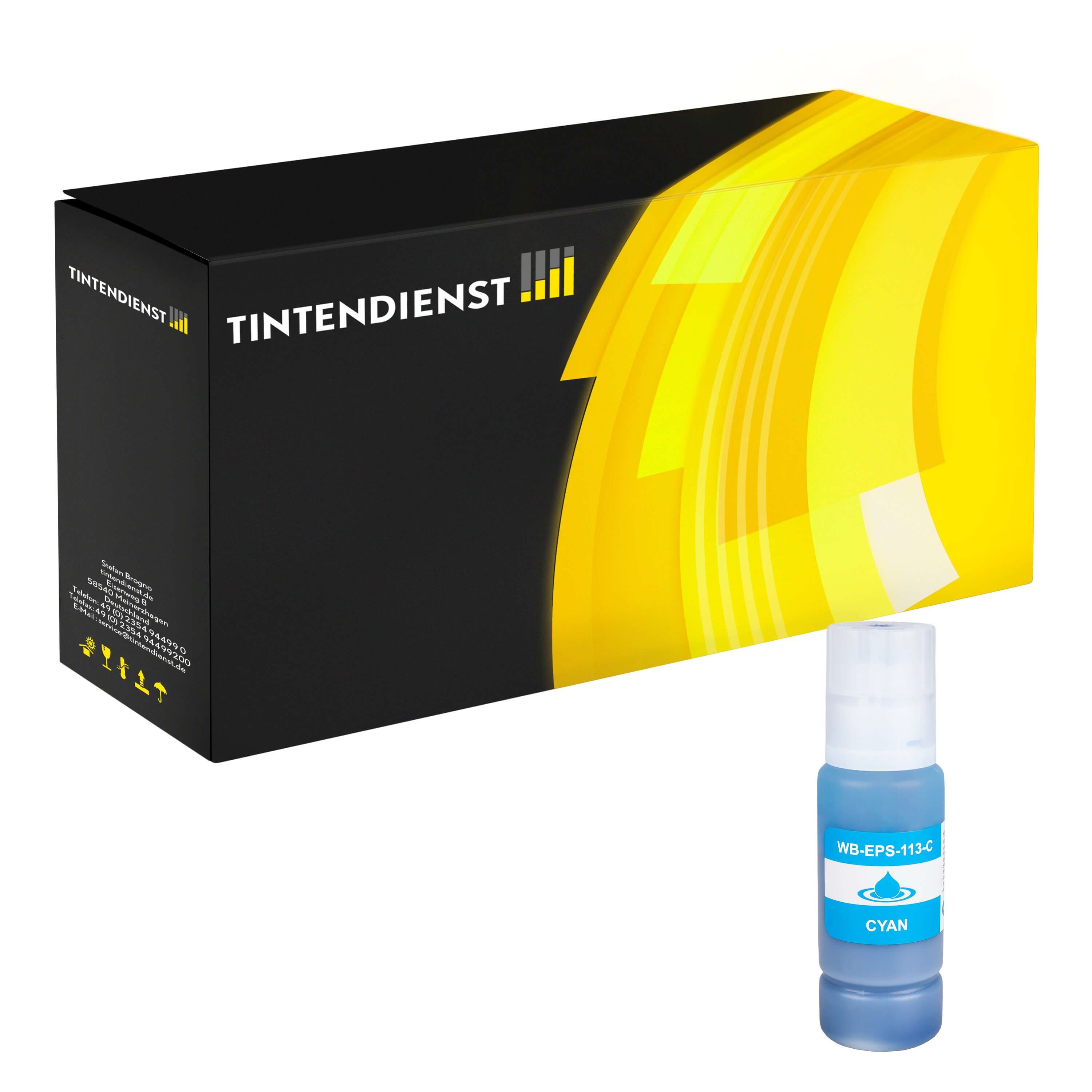 Tintendienst kompatibel für Epson Tintenpatrone C13T06B240 / 113 Cyan