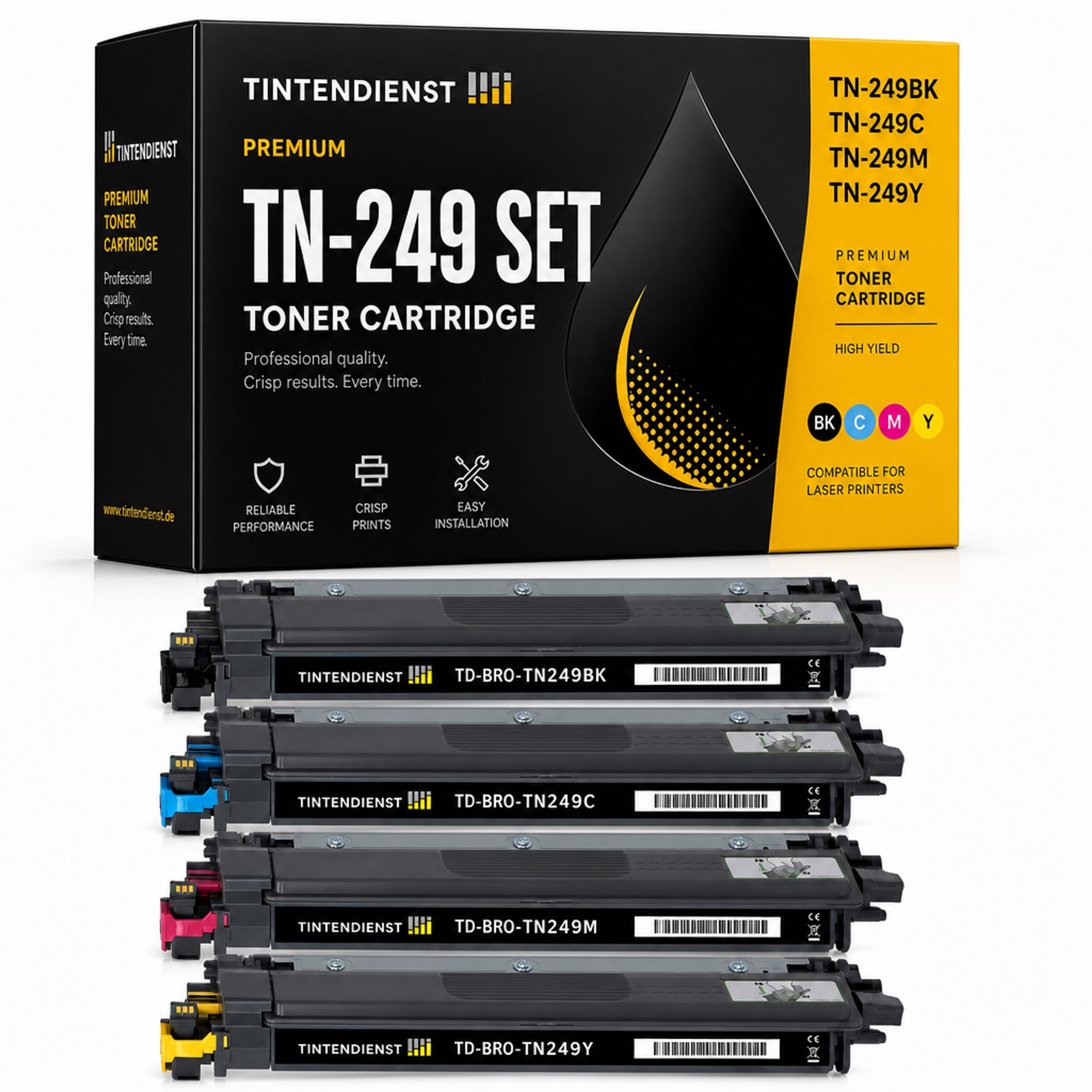 Set kompatibel zu Brother TN-249CMYK, 4 Toner