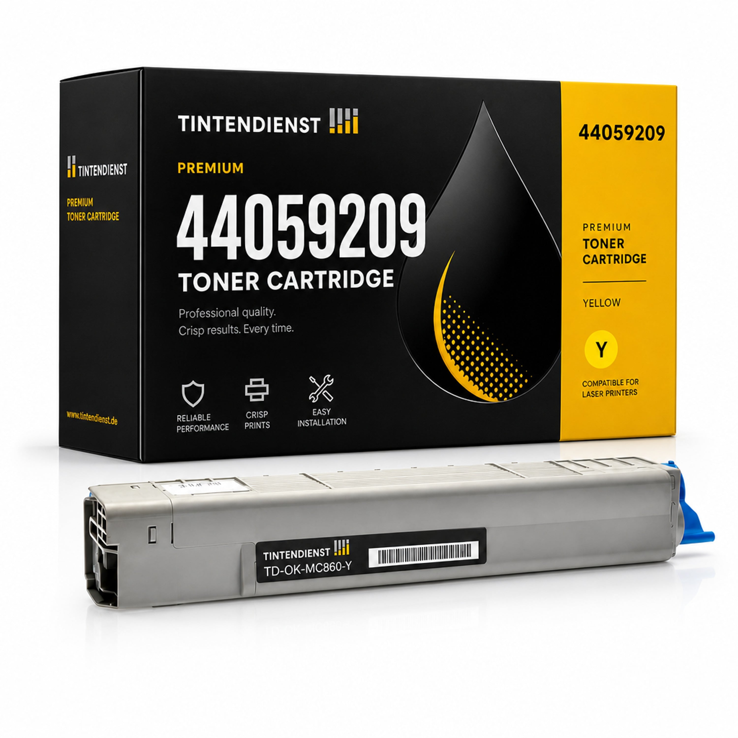 Toner kompatibel zu OKI 44059209, gelb
