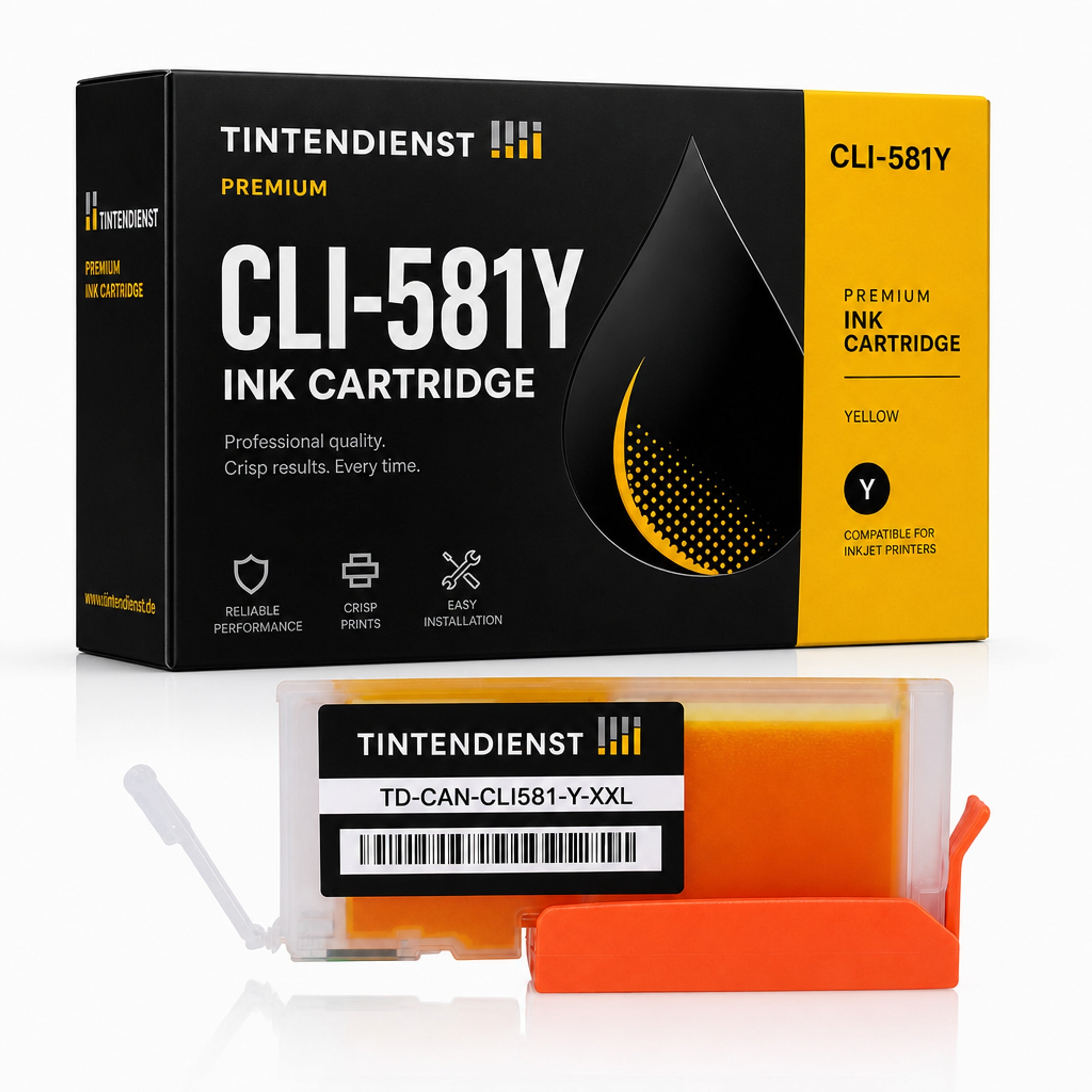 Druckerpatrone kompatibel zu Canon CLI-581Y, gelb