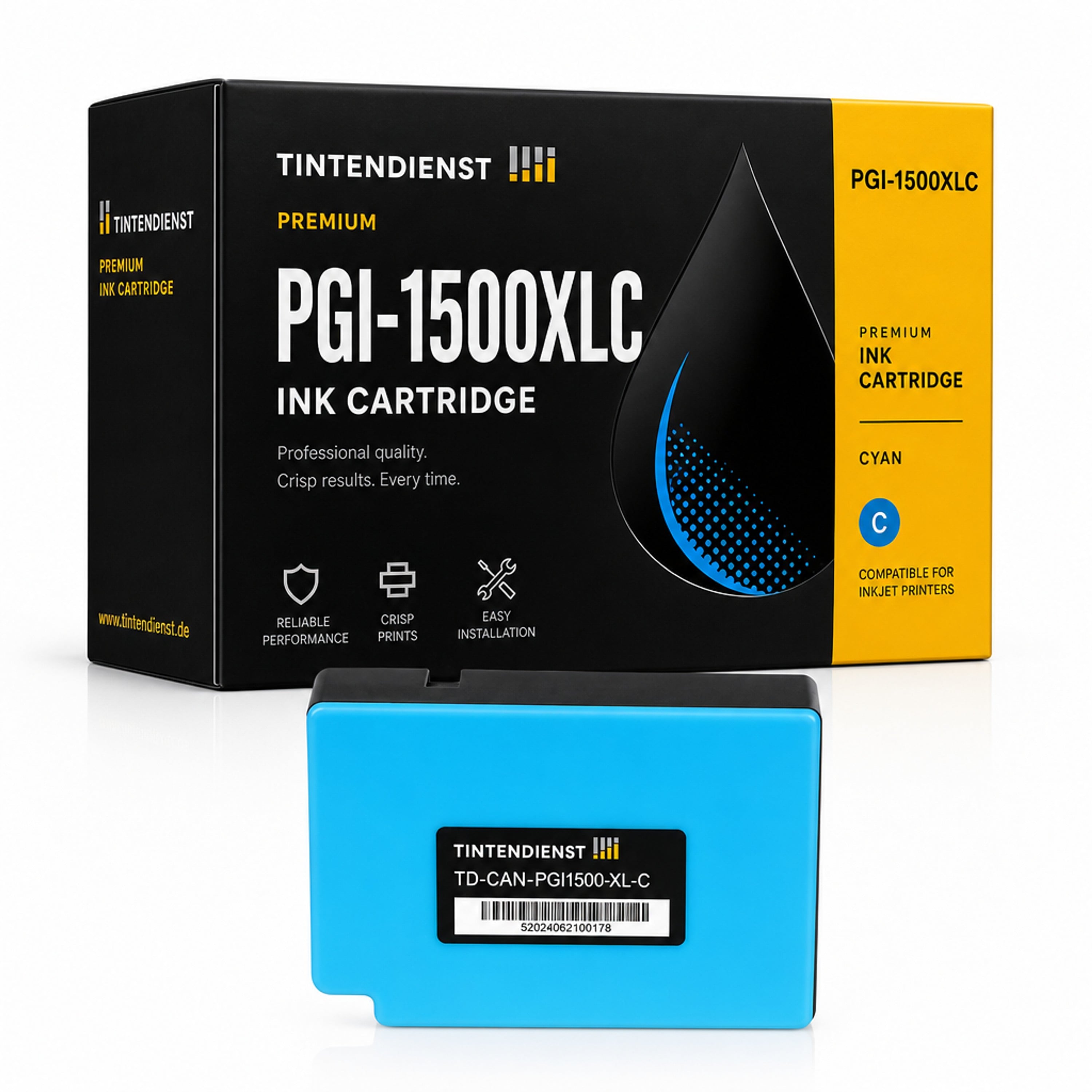 Druckerpatrone kompatibel zu Canon PGI-1500XLC, cyan