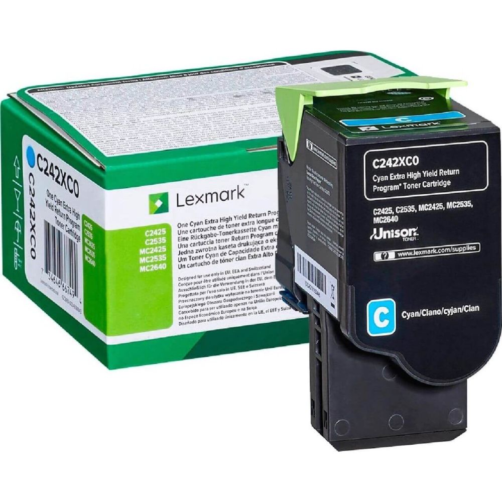 Original Lexmark Toner C242XC0 Cyan