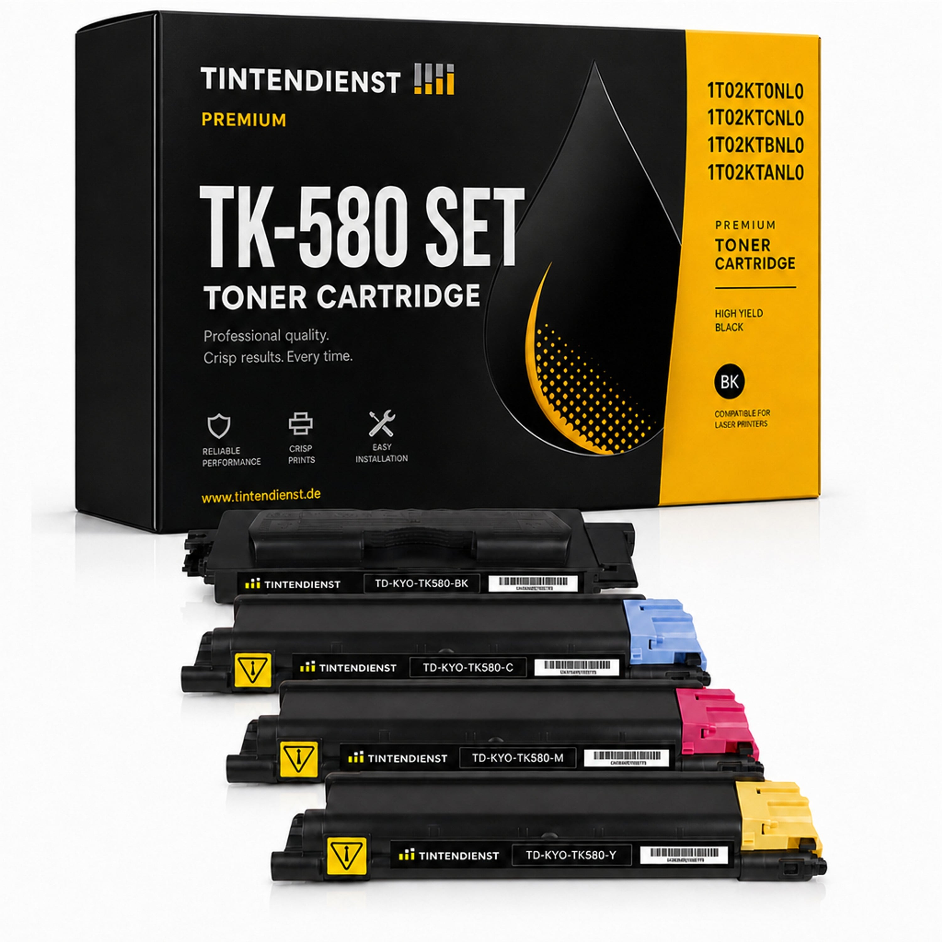Set kompatibel zu Kyocera 1T02KTCNL0, 4 Toner