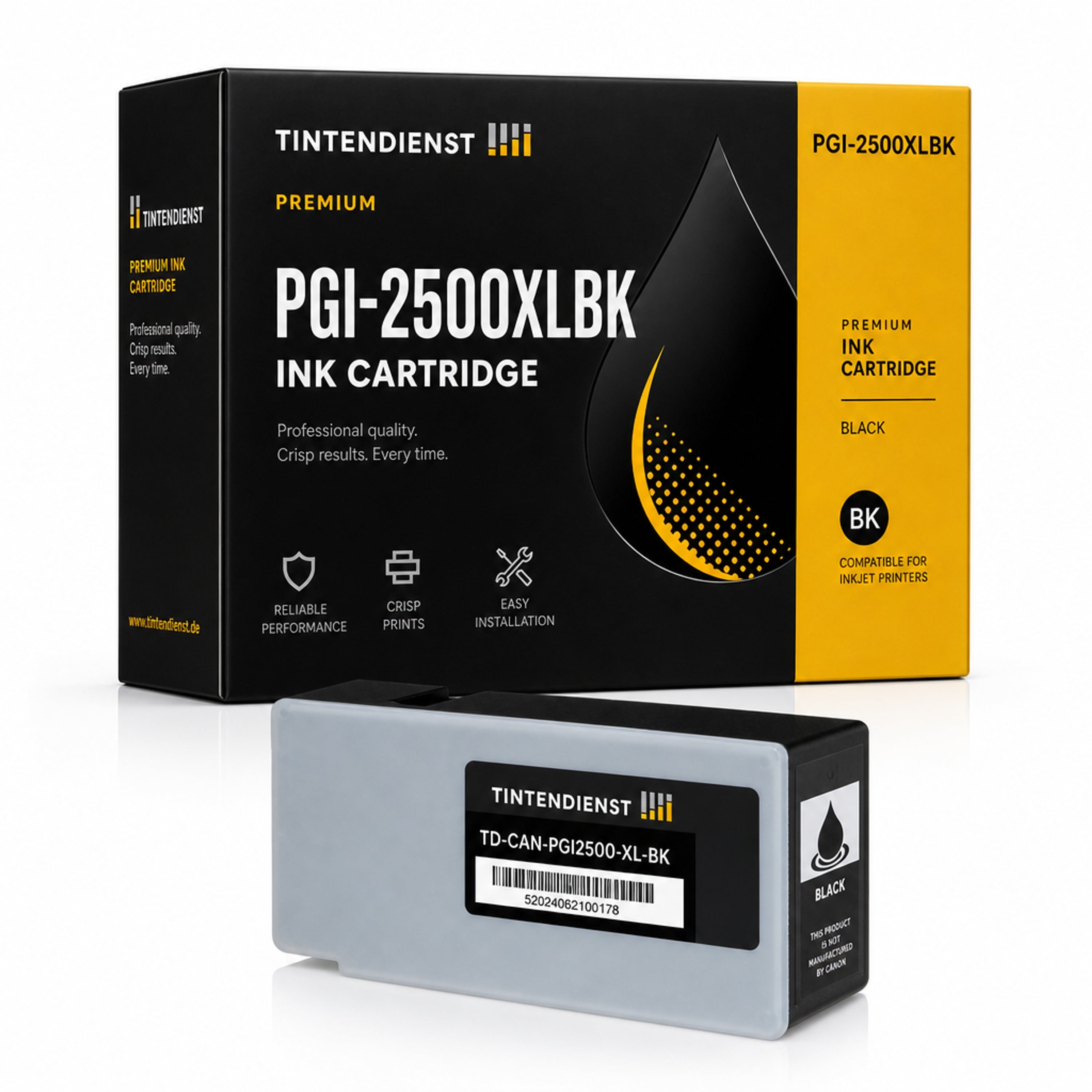 Druckerpatrone kompatibel zu Canon PGI-2500XLBK, schwarz