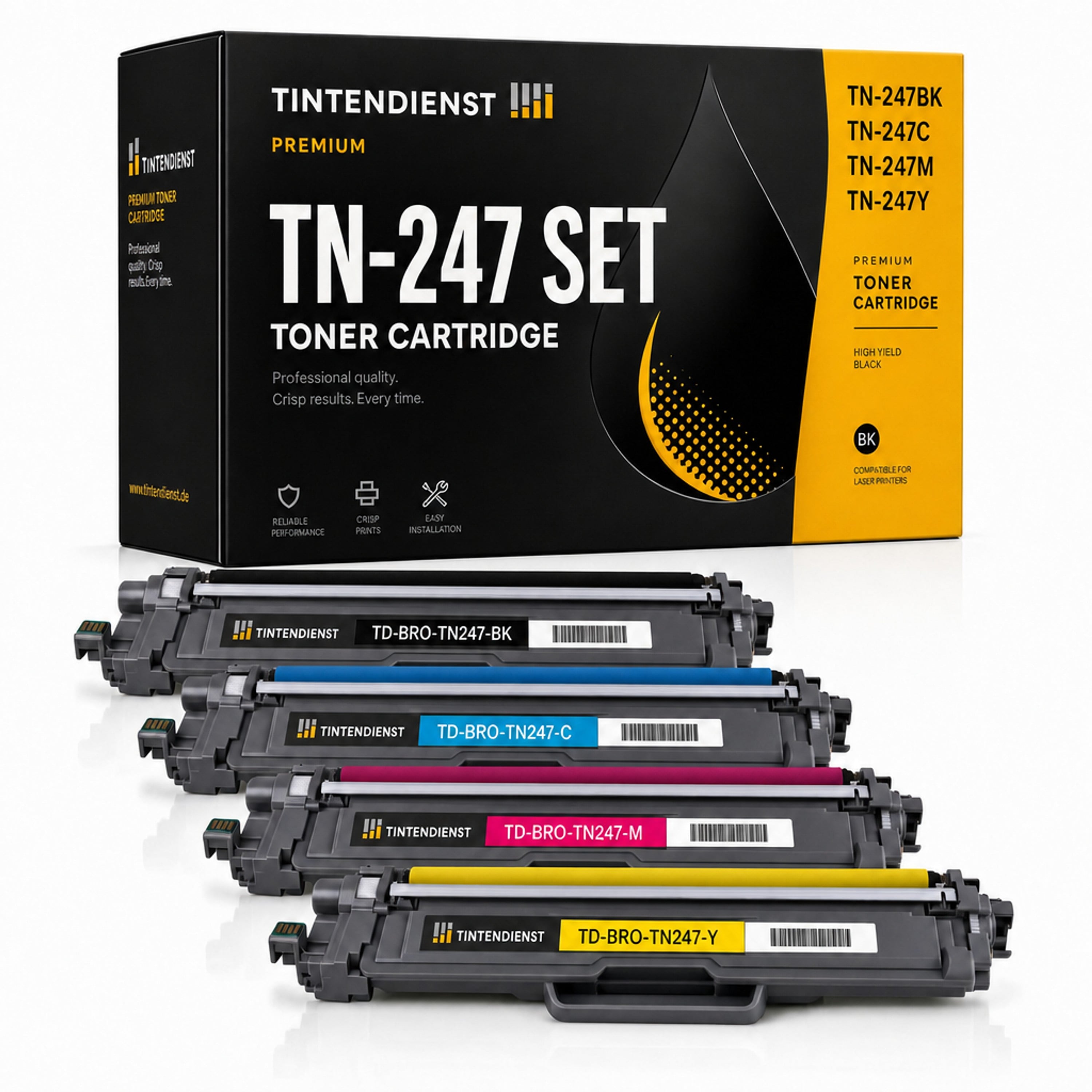 Set kompatibel zu Brother TN-247, 4 Toner