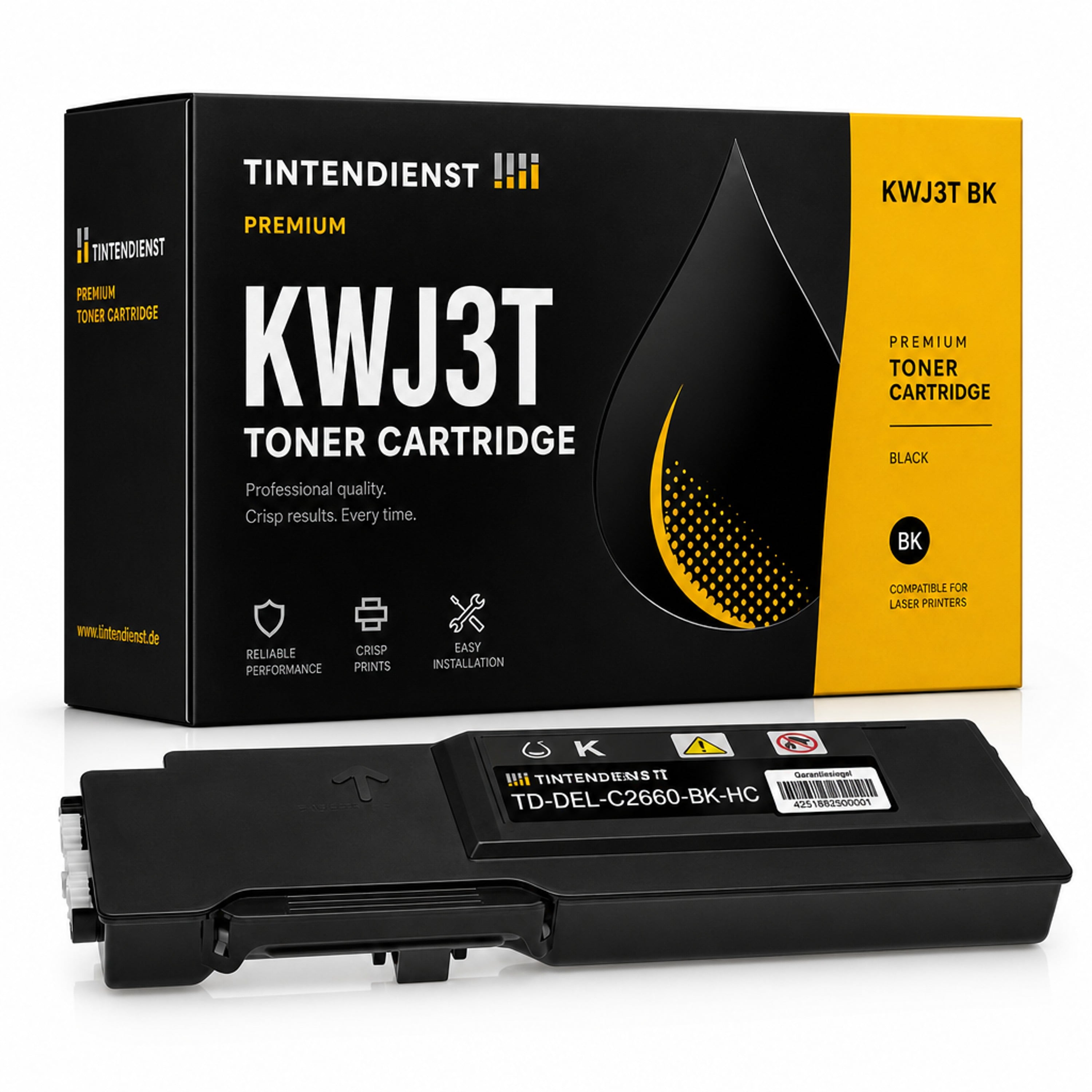 Toner kompatibel zu Dell KWJ3T, schwarz