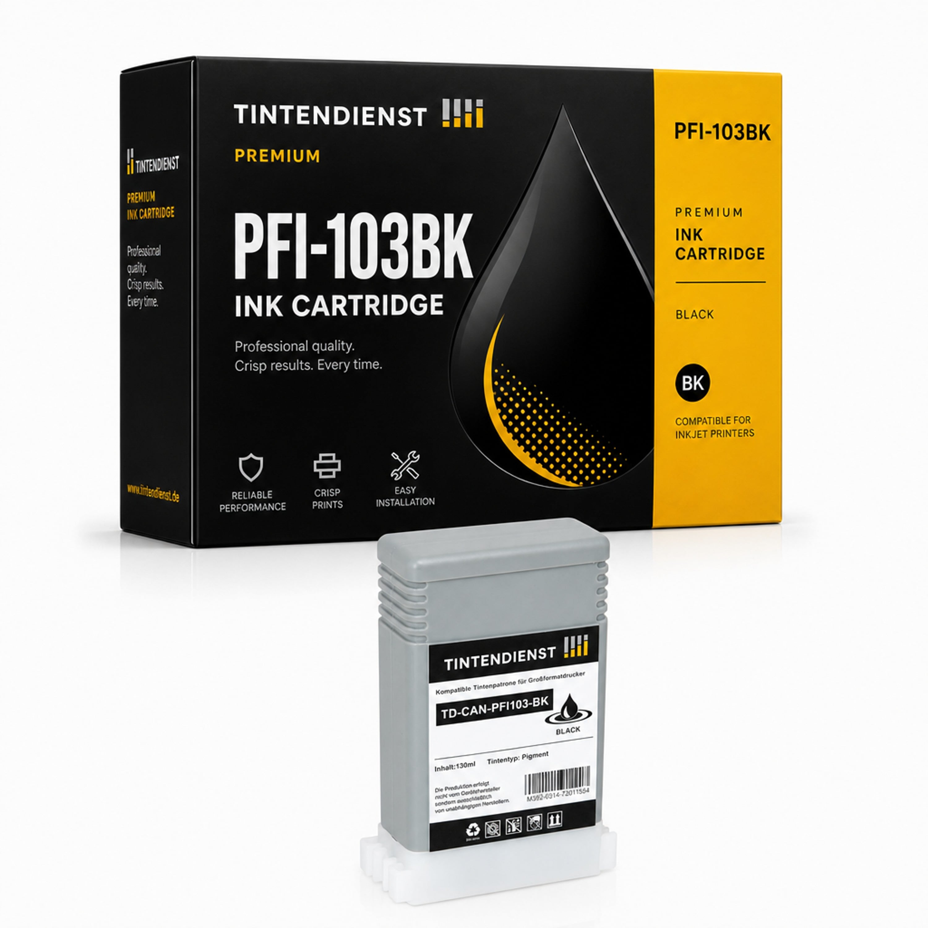 Druckerpatrone kompatibel zu Canon PFI-103BK, schwarz