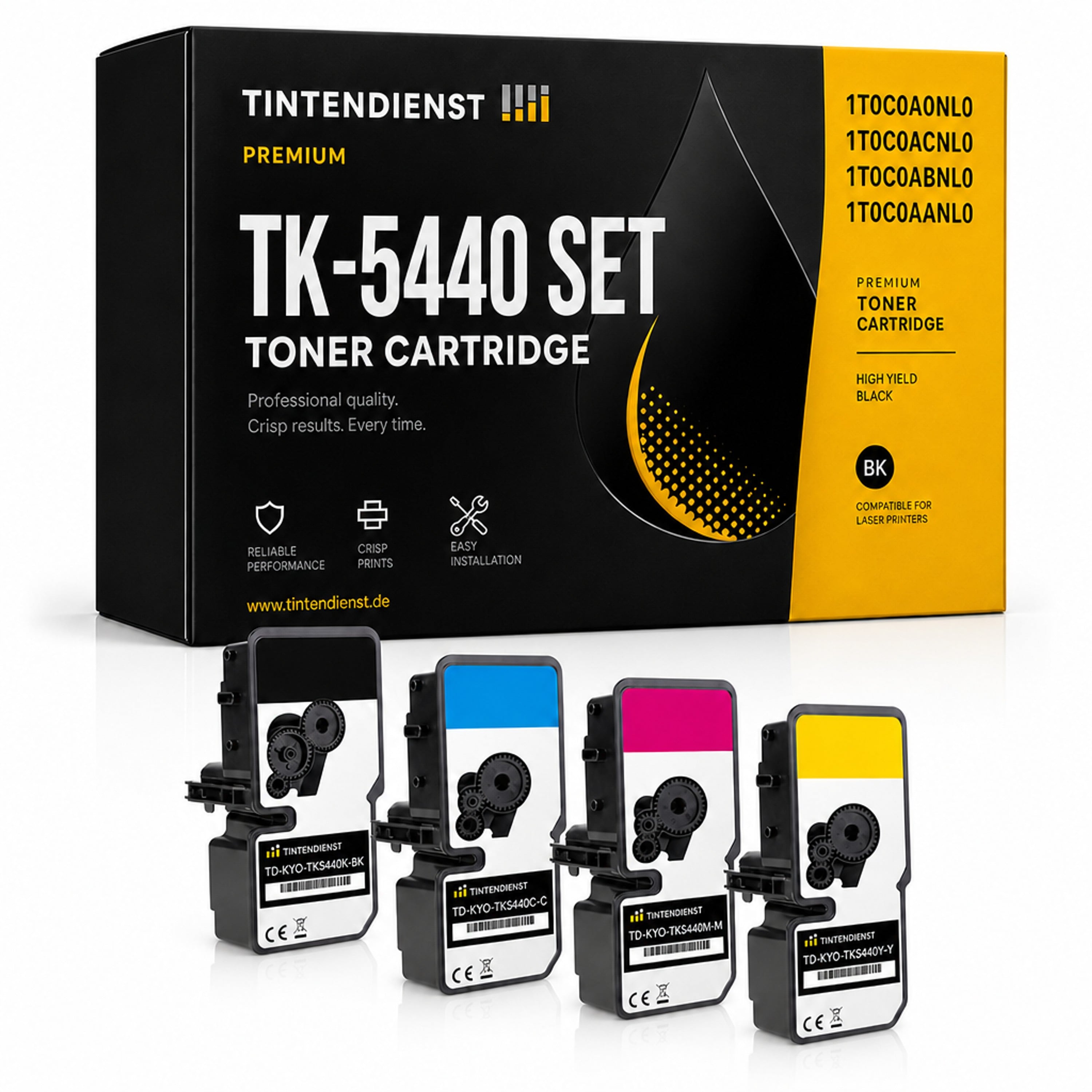 Set kompatibel zu Kyocera 1T0C0A0NL0, 4 Toner