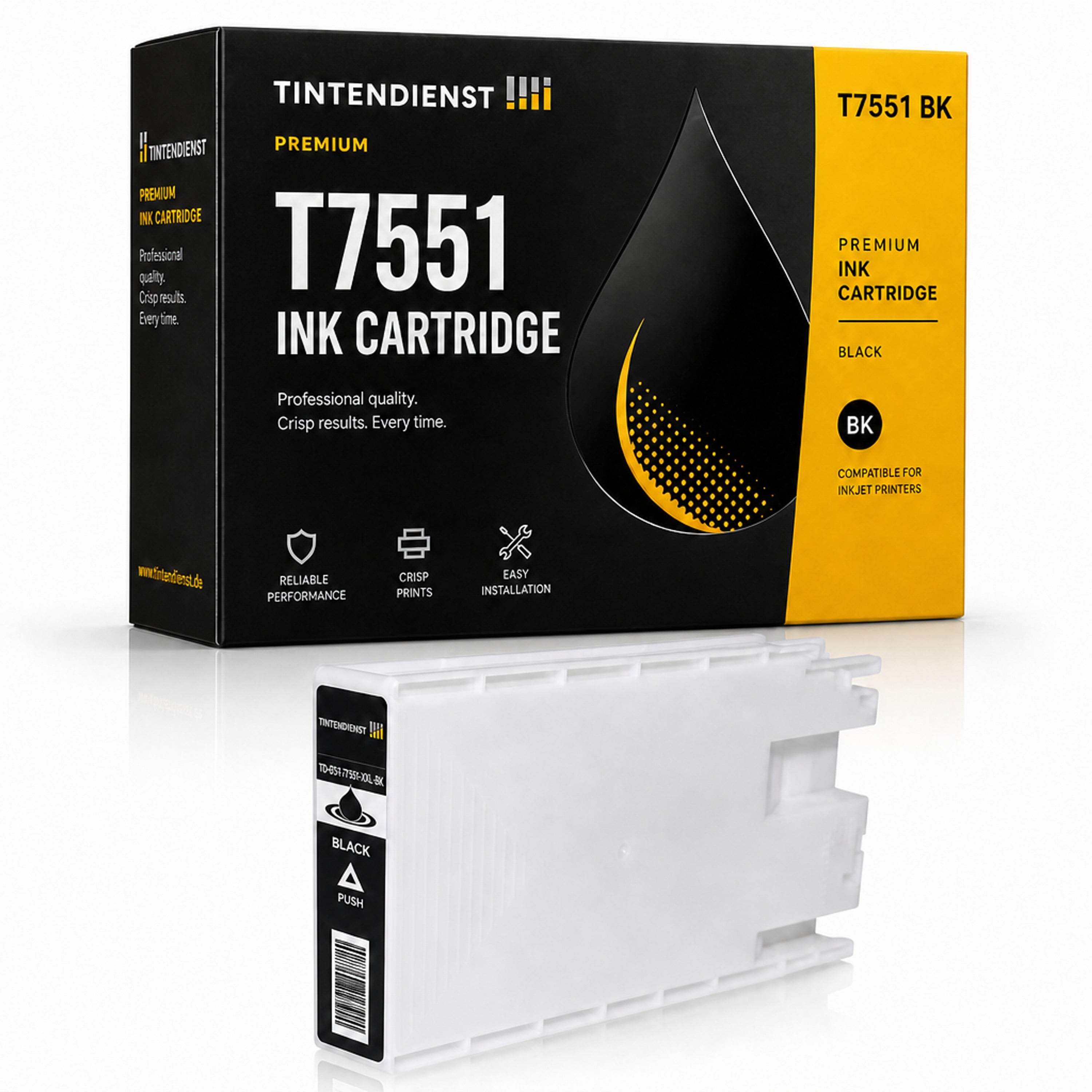 Druckerpatrone kompatibel zu Epson T7551, schwarz