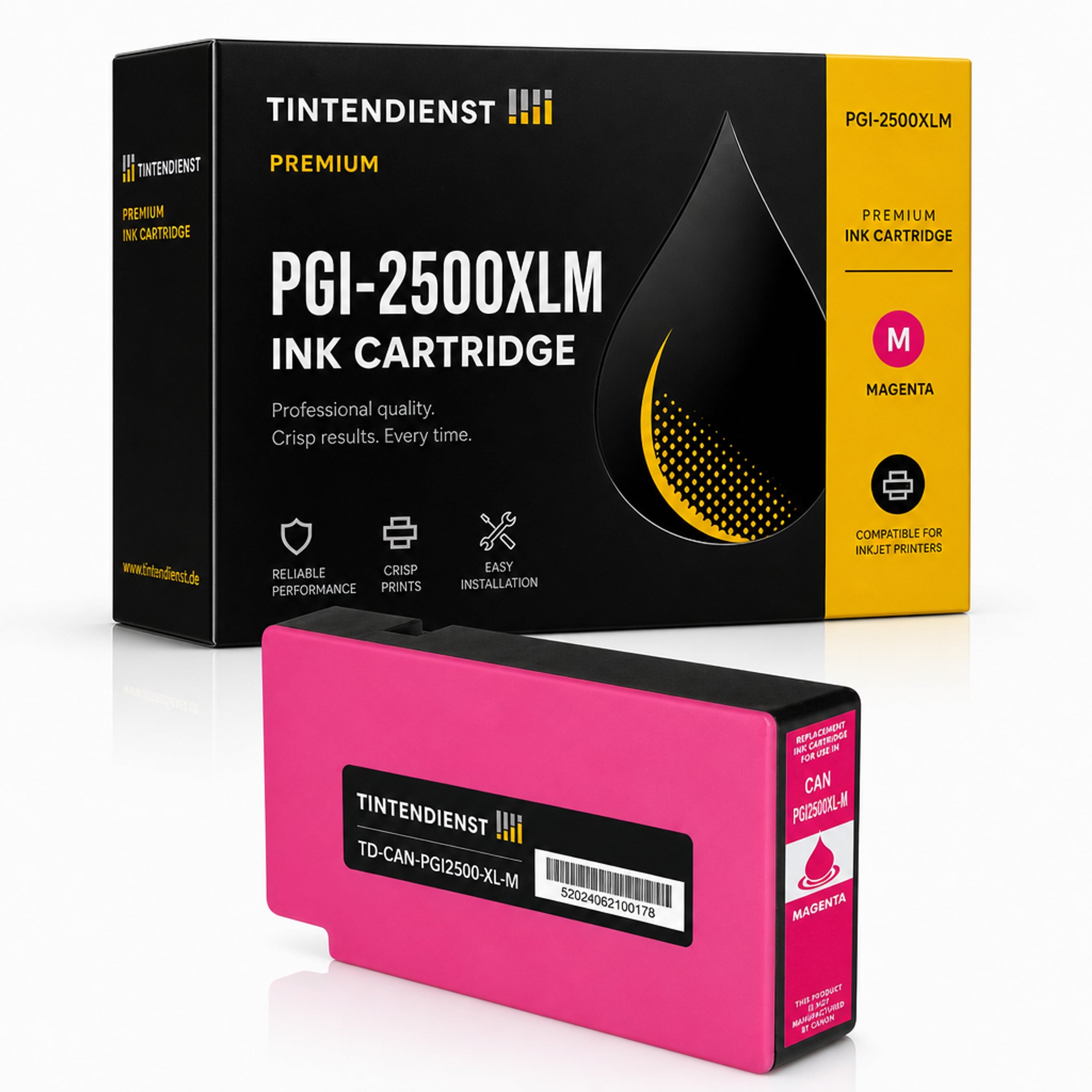 Druckerpatrone kompatibel zu Canon PGI-2500XLM, magenta