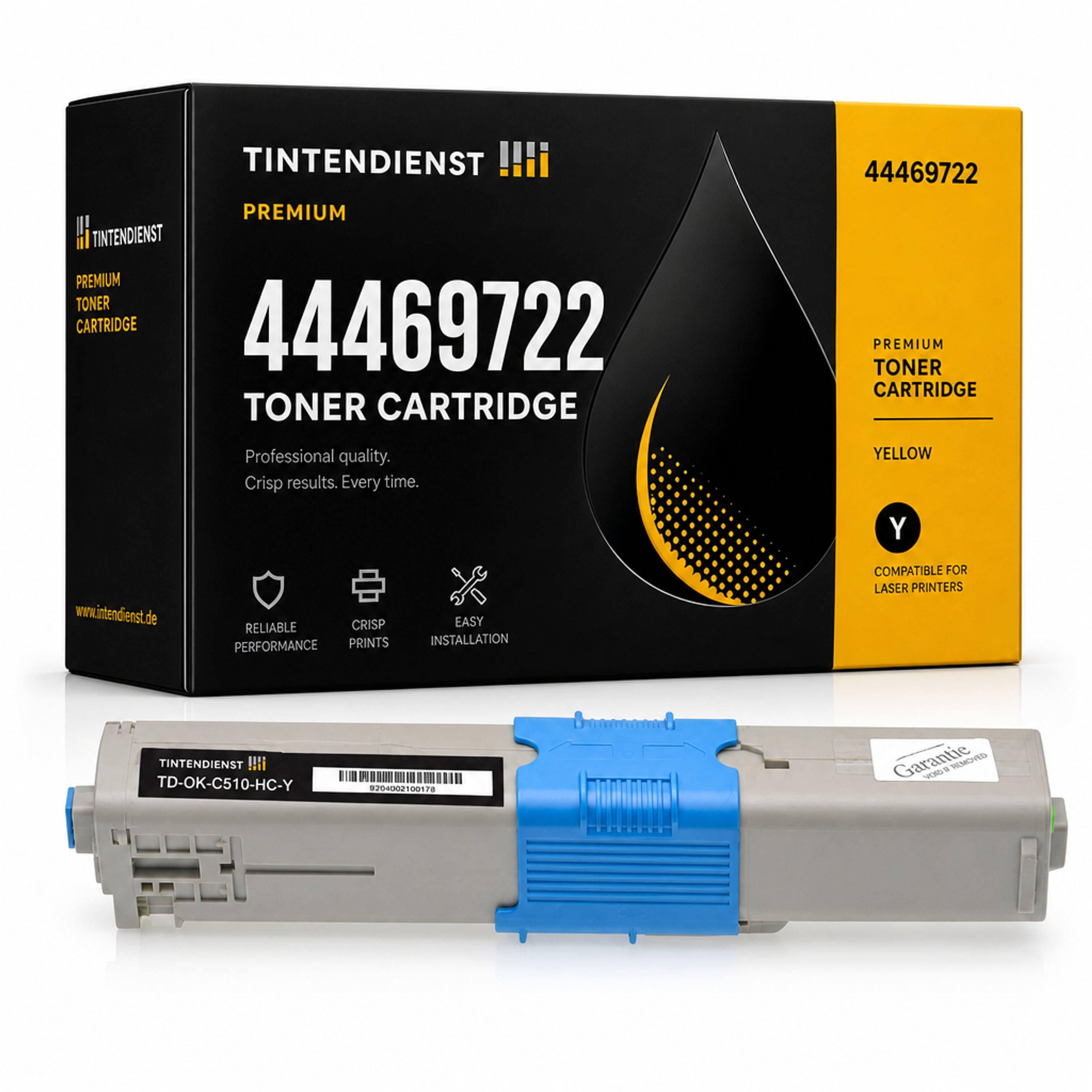 Toner kompatibel zu OKI 44469722, gelb