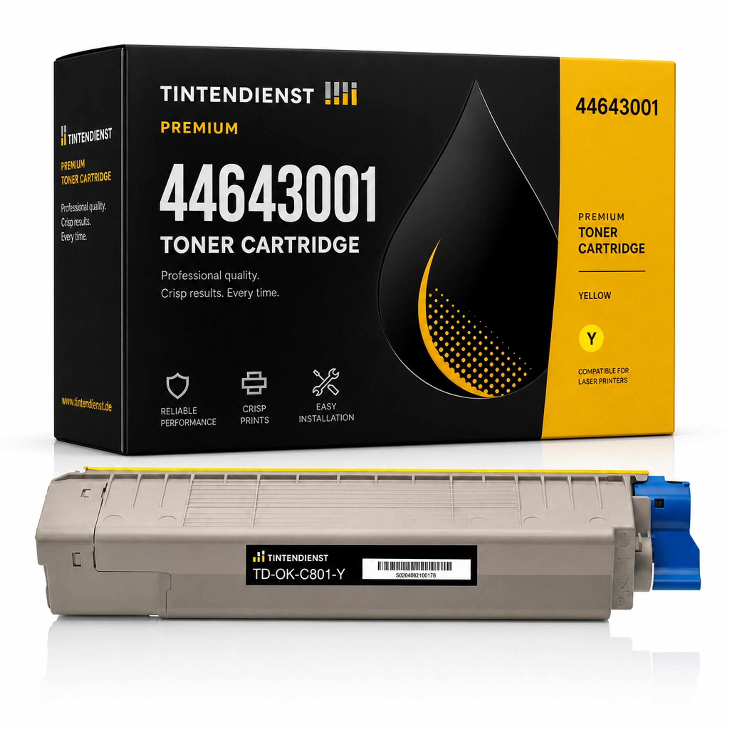 Toner kompatibel zu OKI 44643001, gelb