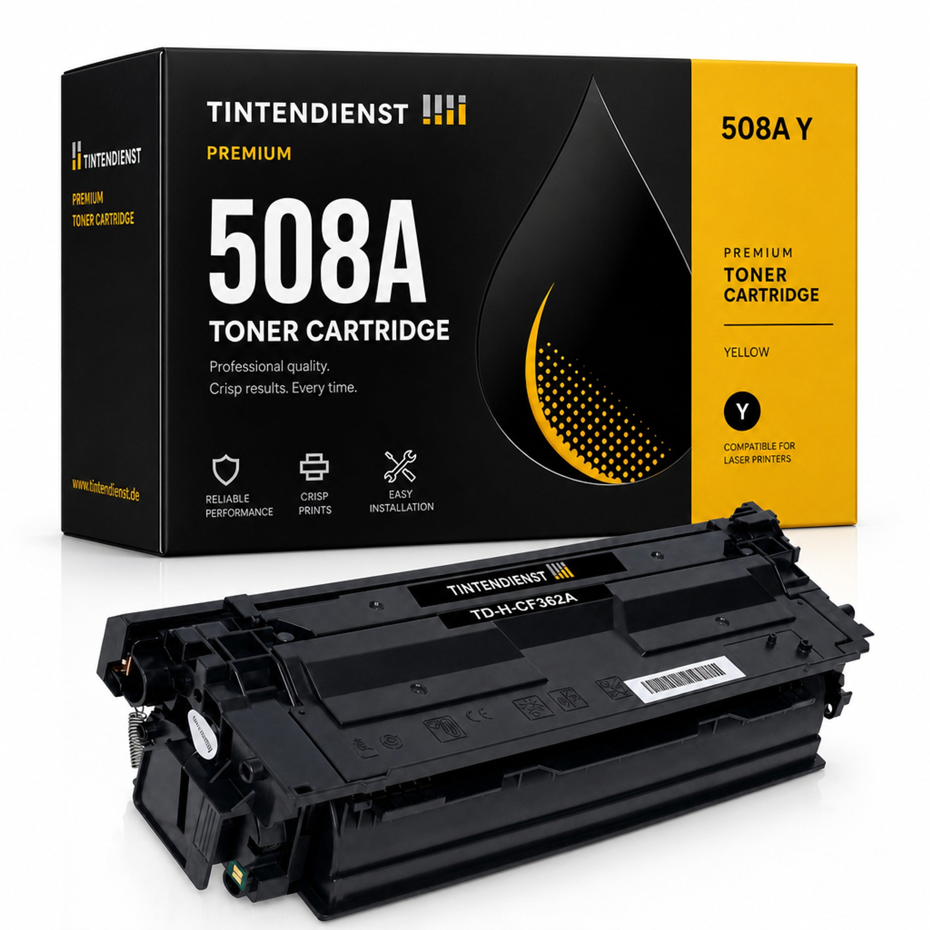 Toner kompatibel zu HP 508A, gelb