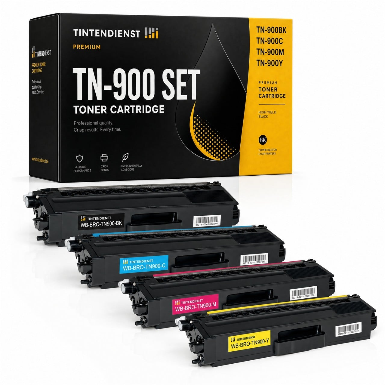 Tintendienst Set 4 Toner Brother TN900 1xbk 1xcmy