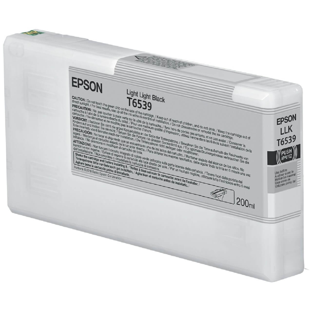 Original Epson Tintenpatrone C13T653900 / T6539 Schwarz Hell Hell