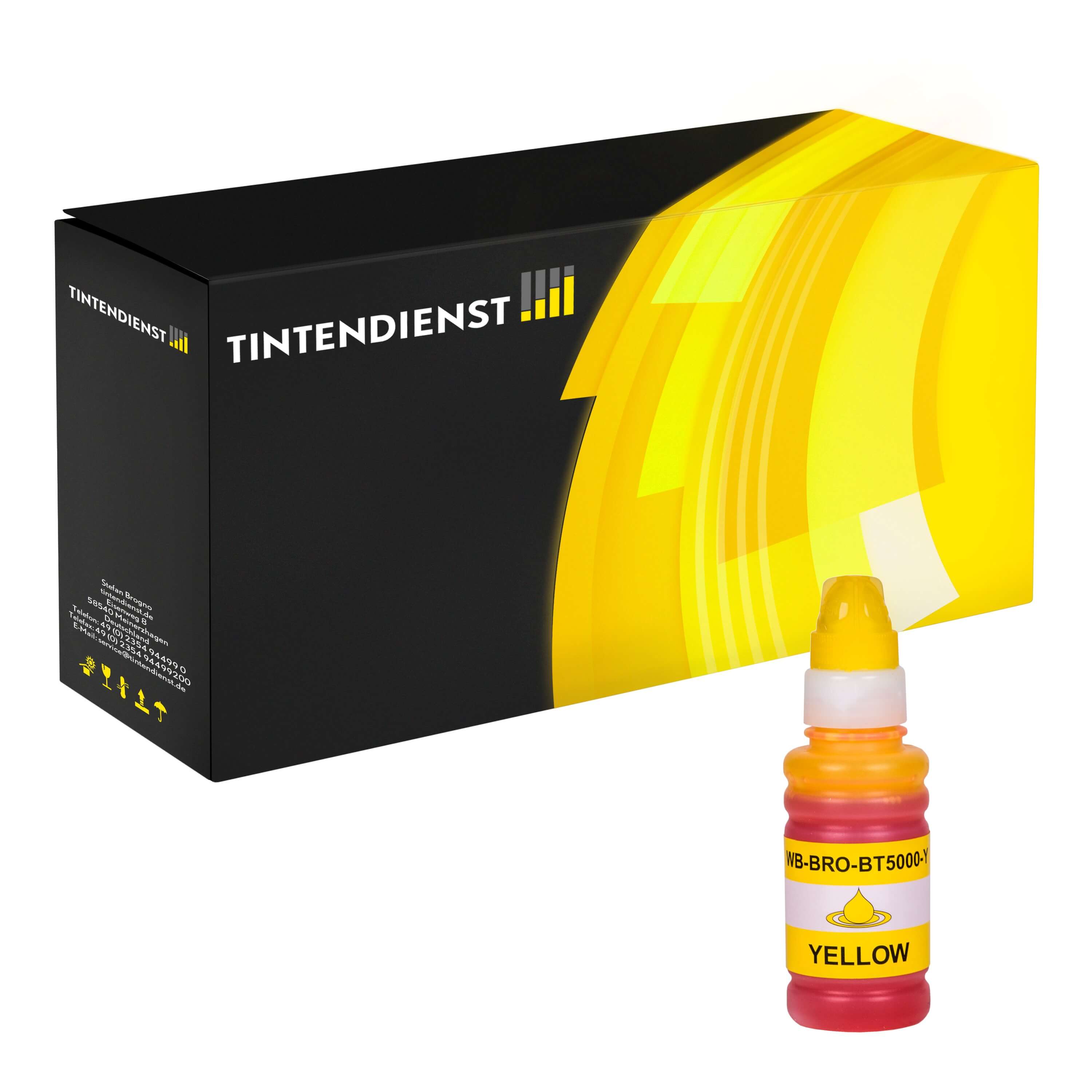 Druckerpatrone kompatibel zu Brother BT-5000Y, gelb