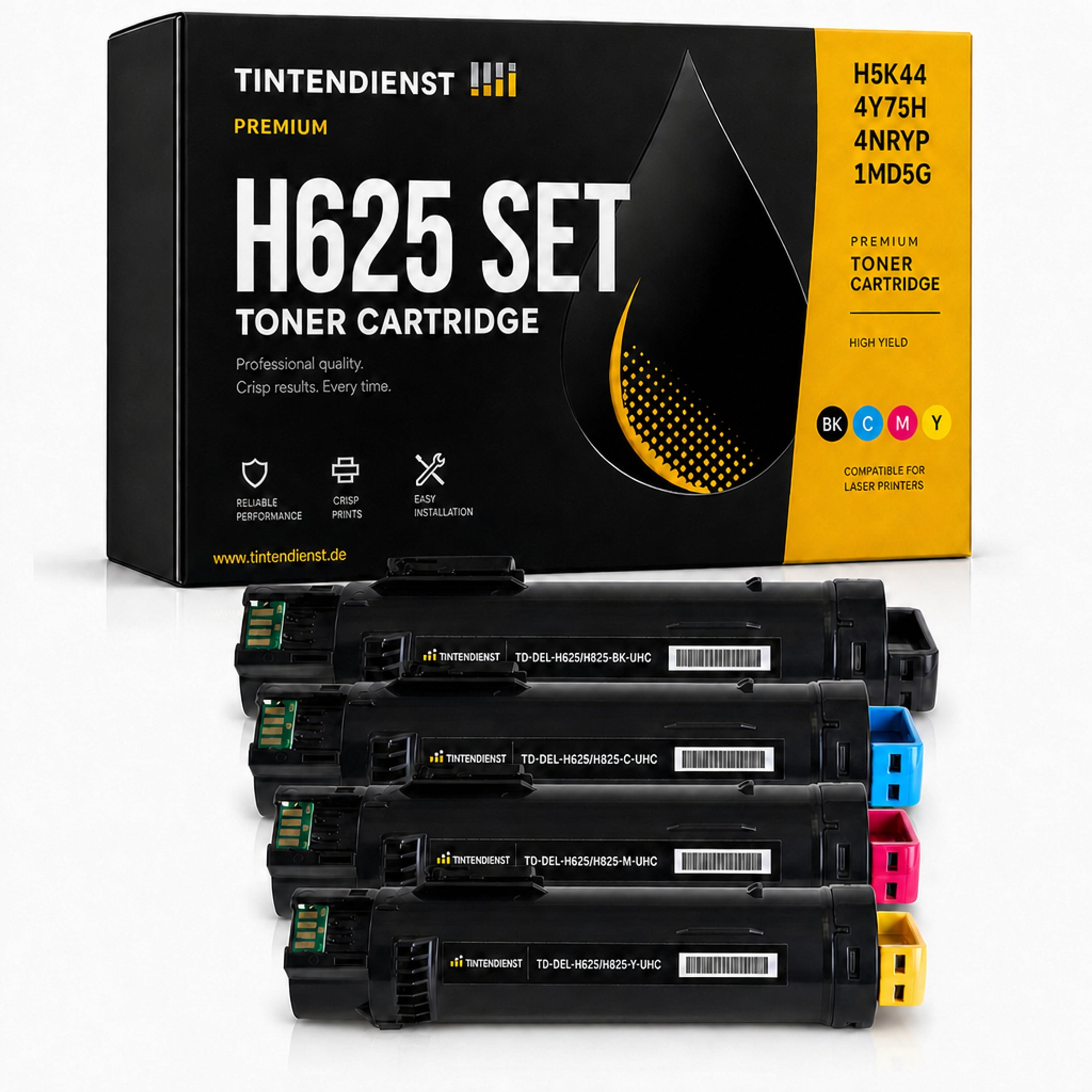 Set kompatibel zu Dell 593-BBSC, 4 Toner