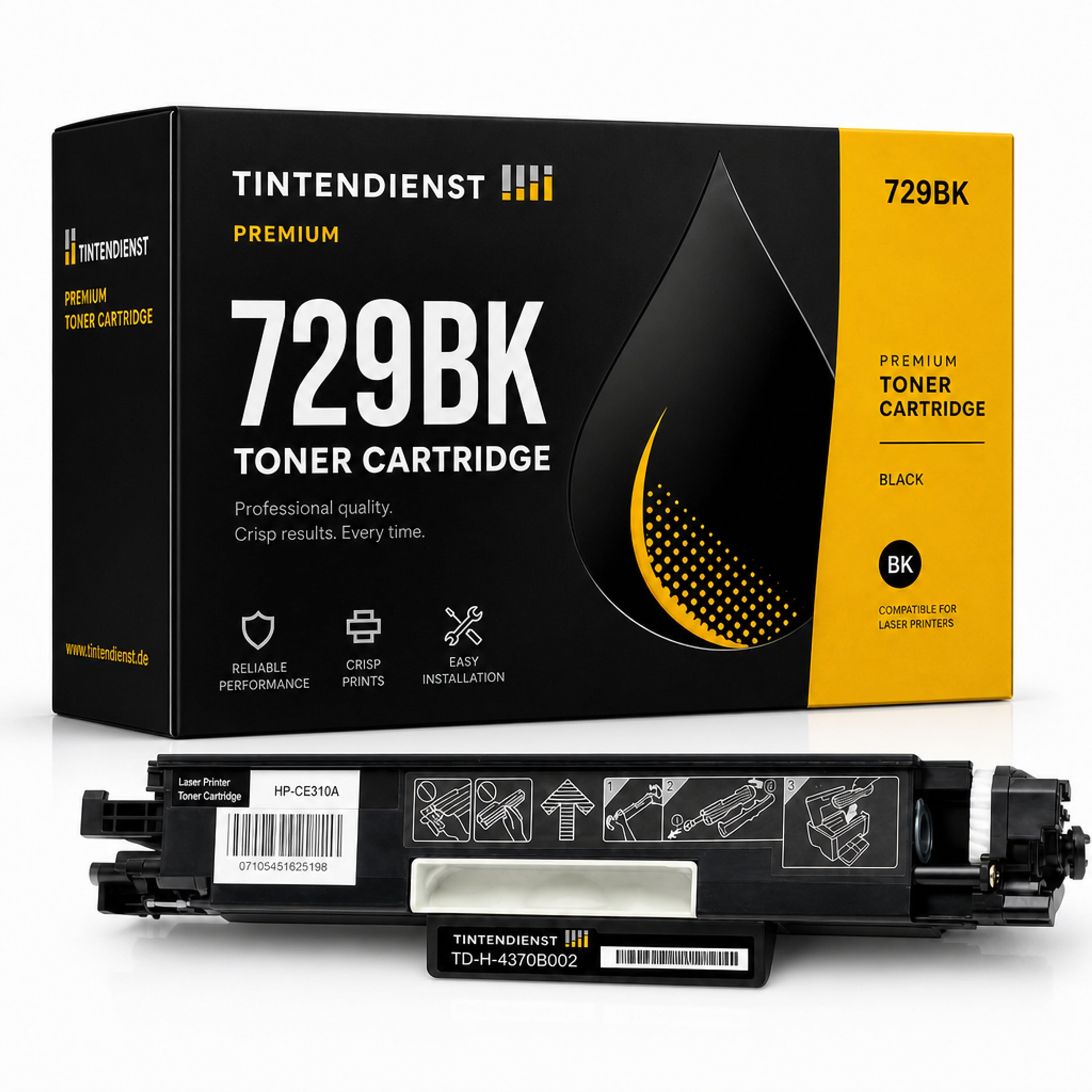 Toner kompatibel zu Canon 729BK, schwarz