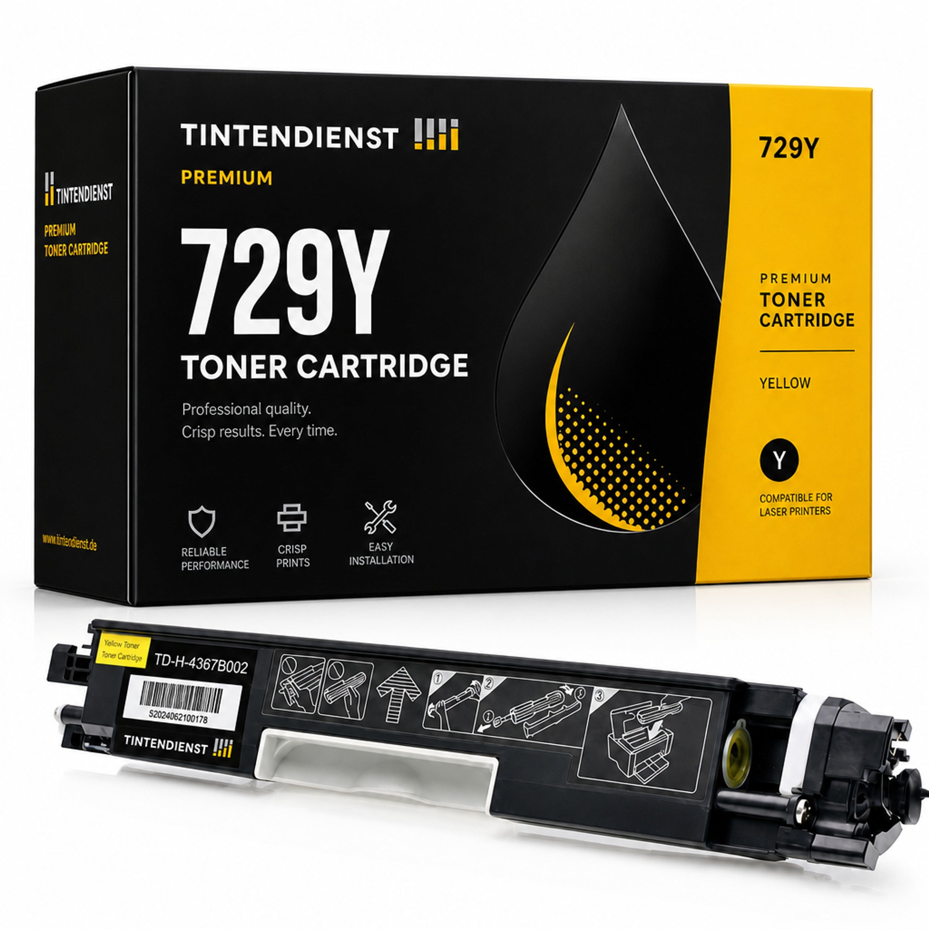 Toner kompatibel zu Canon 729Y, gelb