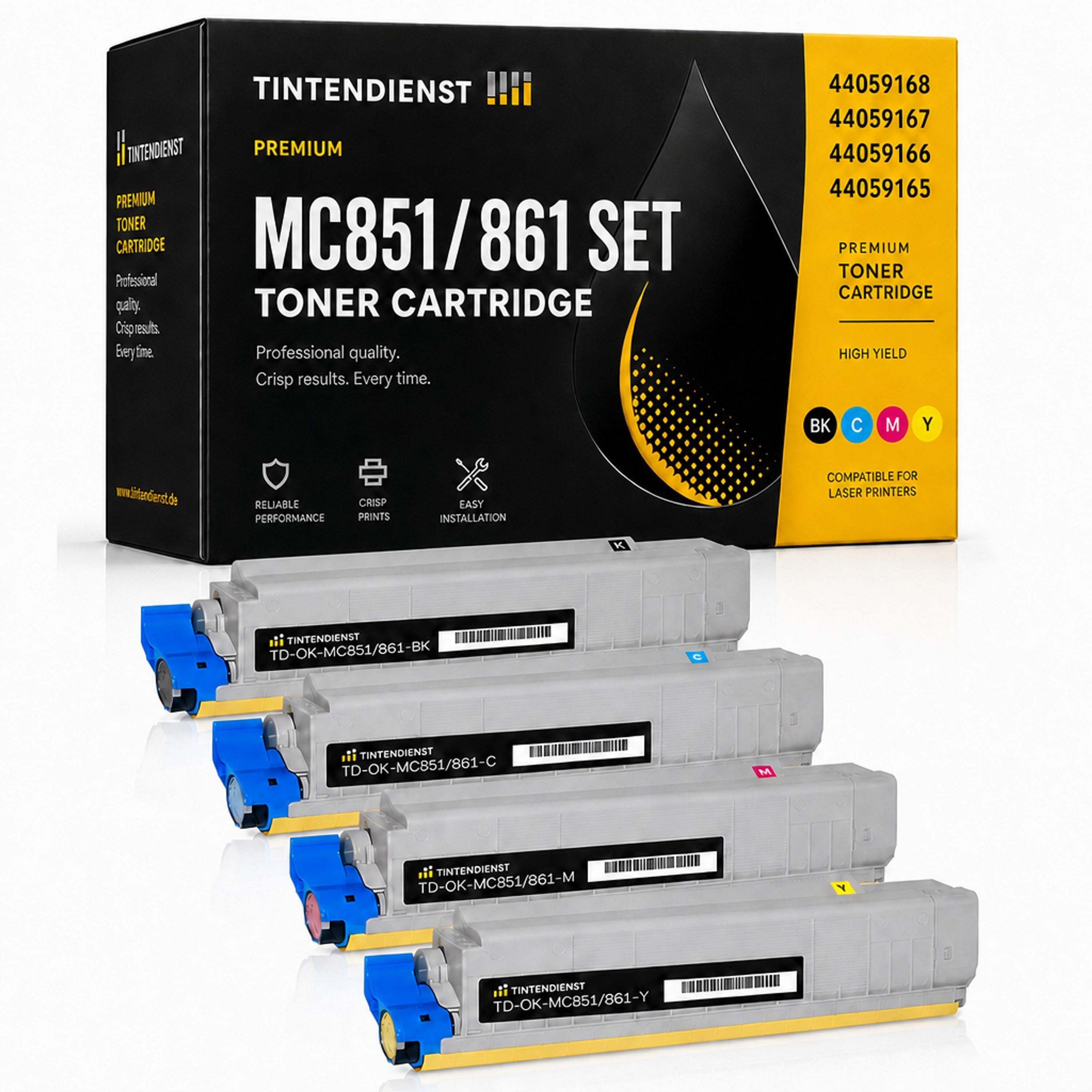 Set kompatibel zu OKI 44059168, 4 Toner