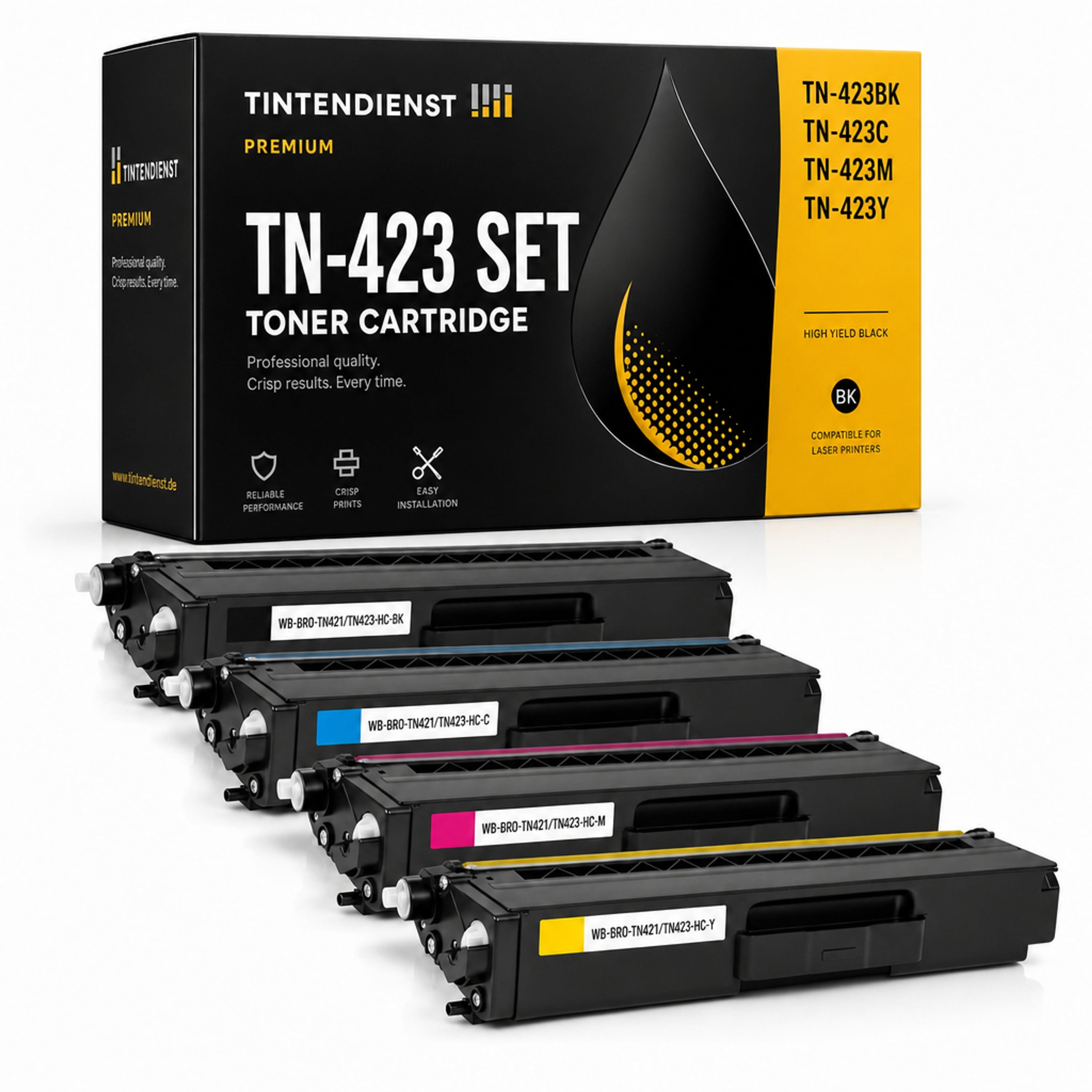 Set kompatibel zu Brother TN-421, 4 Toner