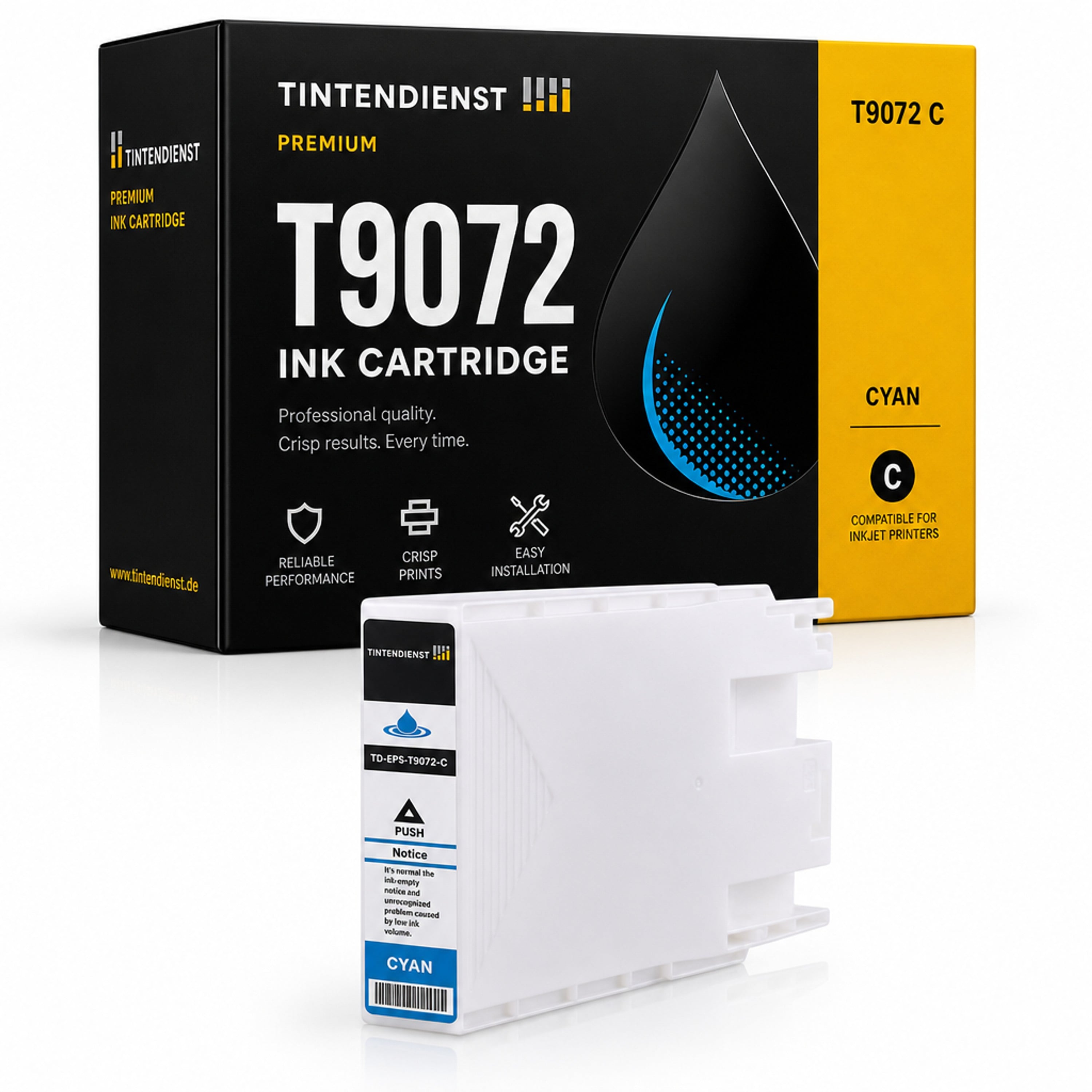 Druckerpatrone kompatibel zu Epson T9072, cyan