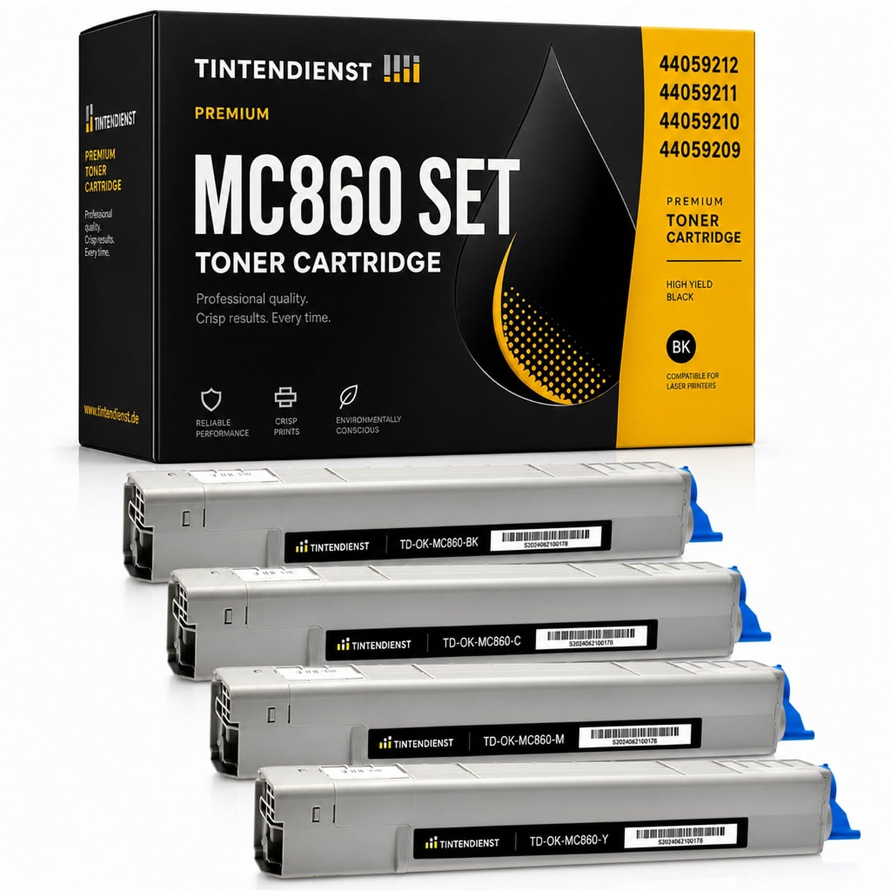 Set kompatibel zu OKI 44059209, 4 Toner