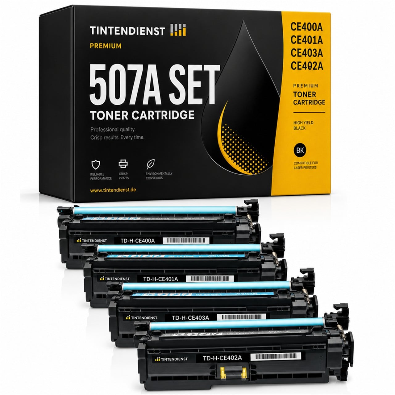 Tintendienst Multipack 4 HP CE400A CE401A CE402A CE403A