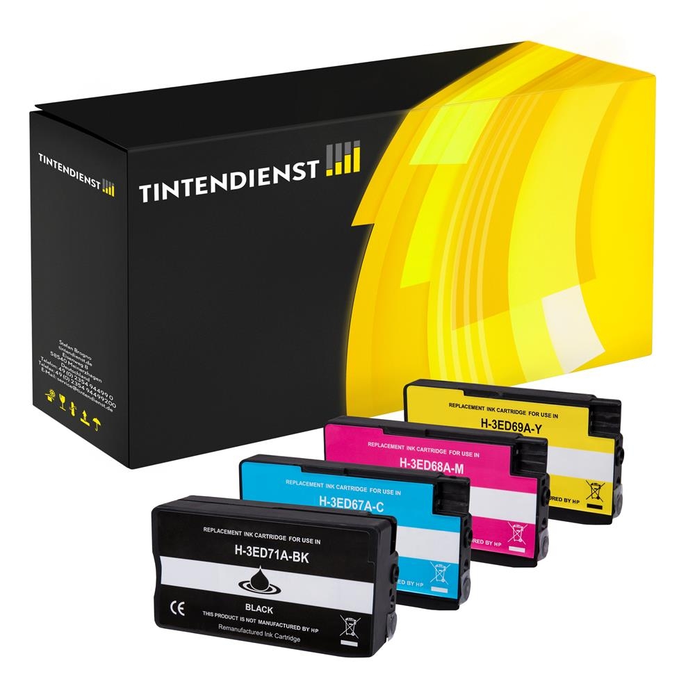 Tintendienst Set 4 Patrone HP 712 HC 1xbk 1xcmy