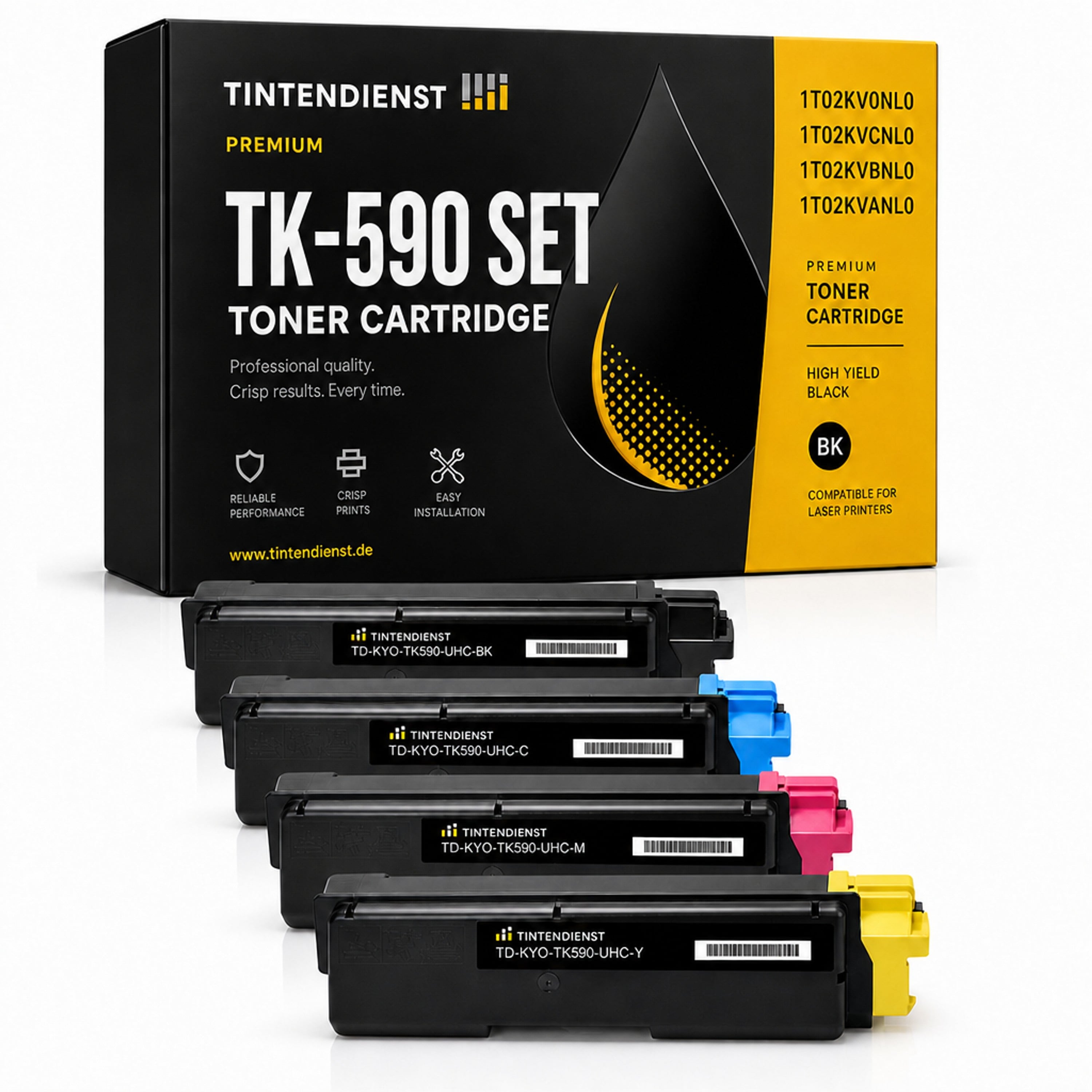 Set kompatibel zu Kyocera 1T02KVCNL0, 4 Toner