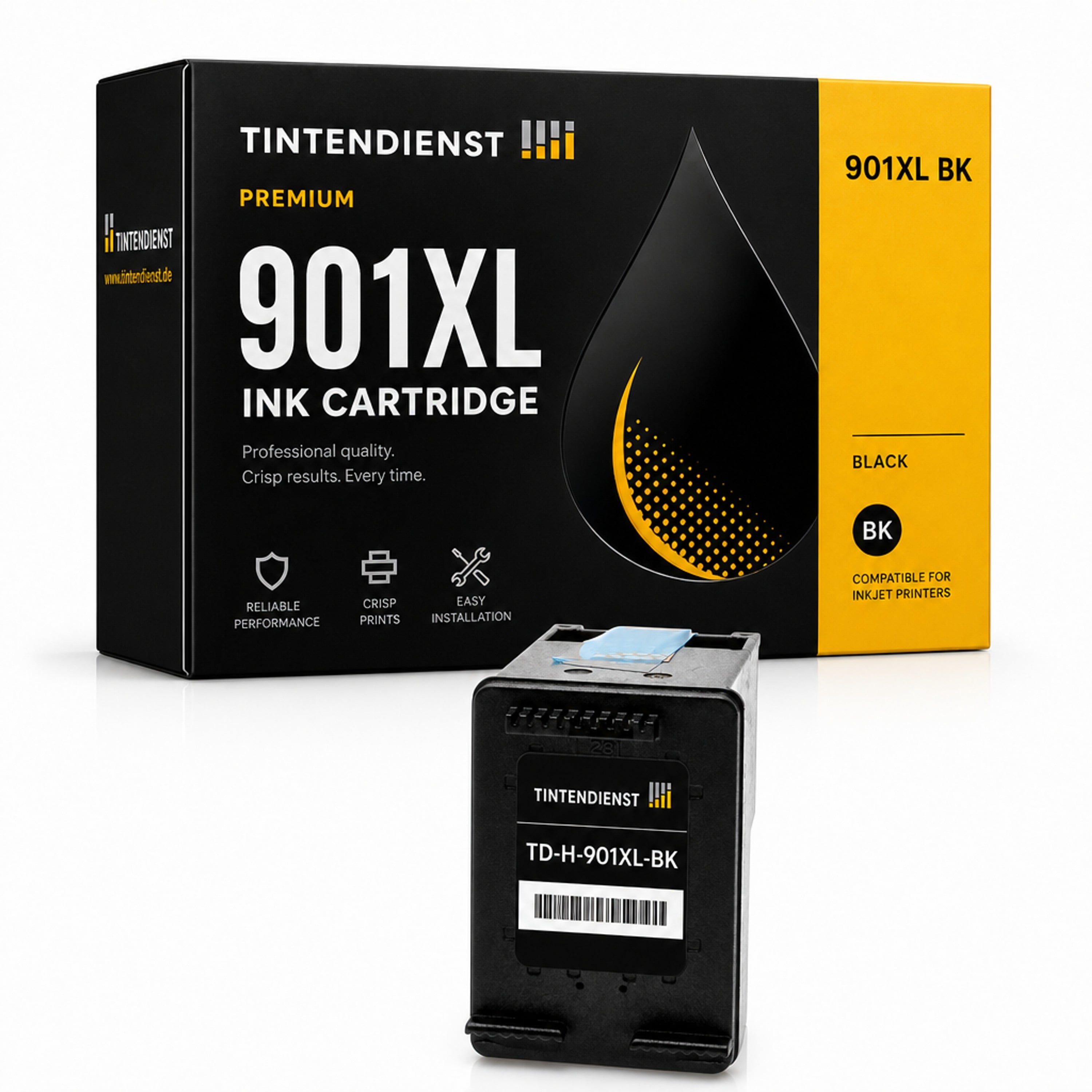 Druckerpatrone kompatibel zu HP 901XL, schwarz