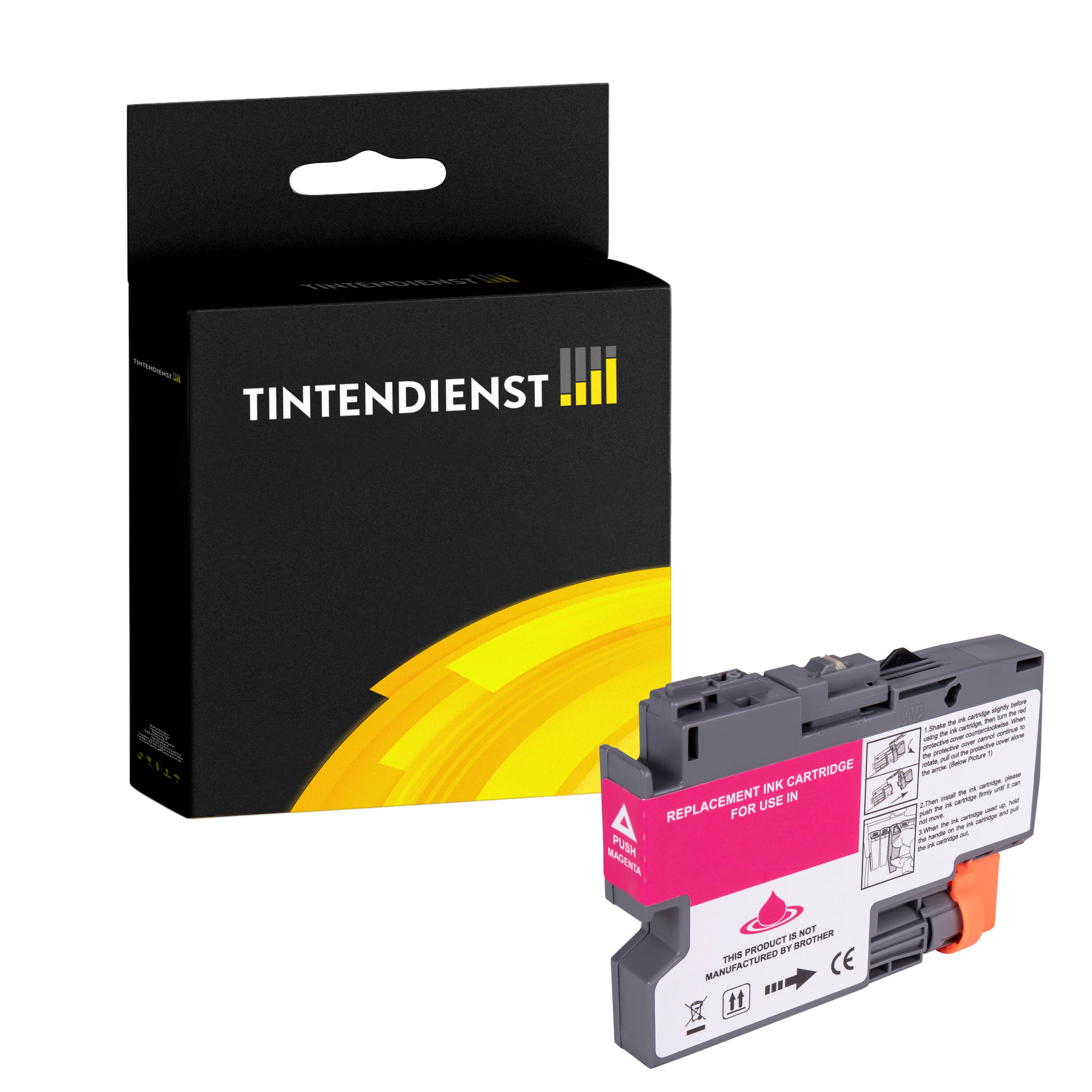 Tintendienst kompatibel für Brother Tintenpatrone LC-424M Magenta [XL Füllmenge]