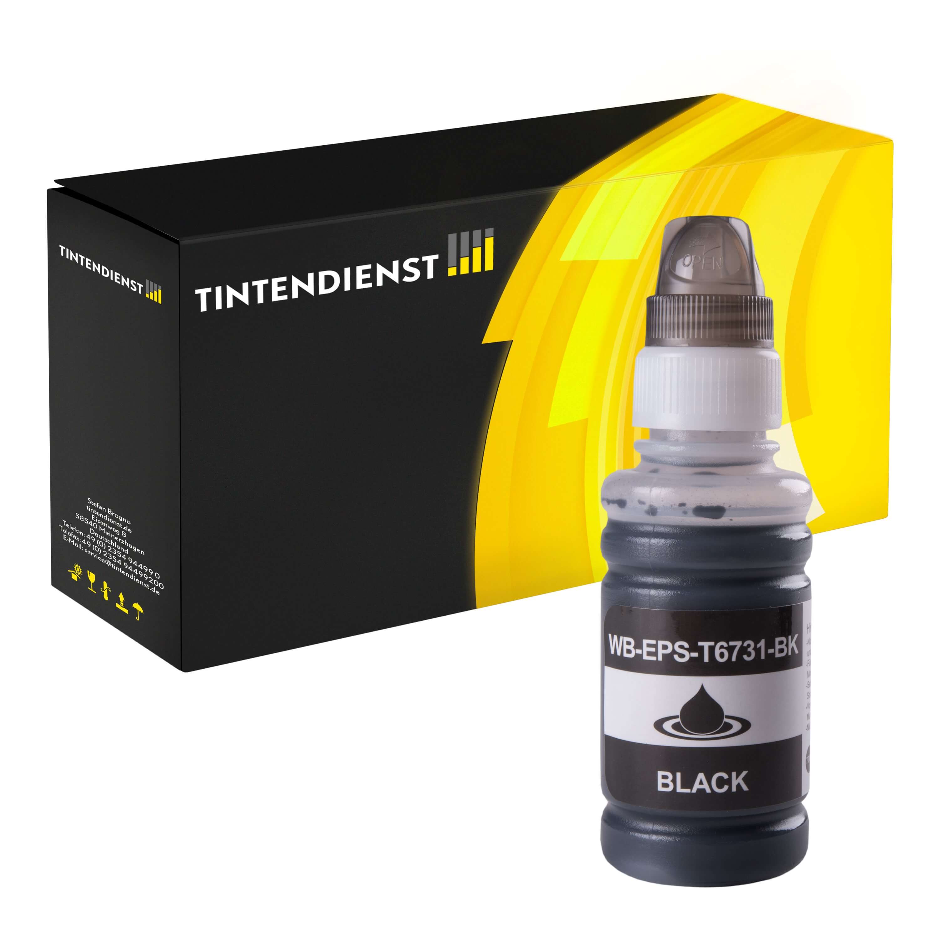 Tintendienst kompatibel für Epson Tintenpatrone C13T67314A / T6731 Schwarz