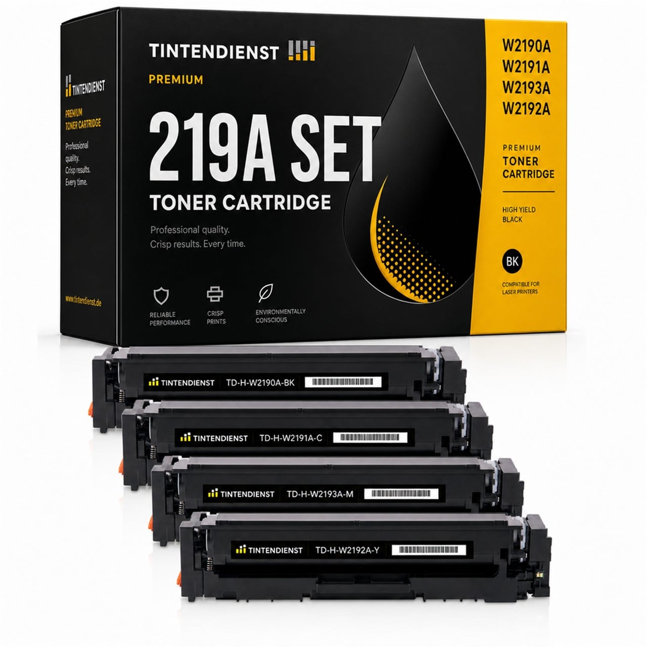 Tintendienst Multipack 4 HP W2190A W2191A W2192A W2193A