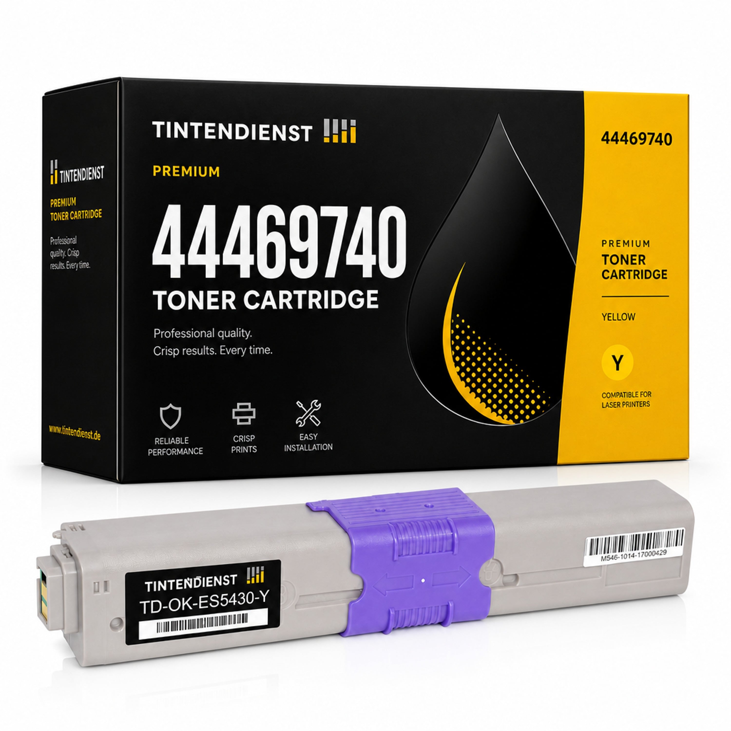 Toner kompatibel zu OKI 44469740, gelb