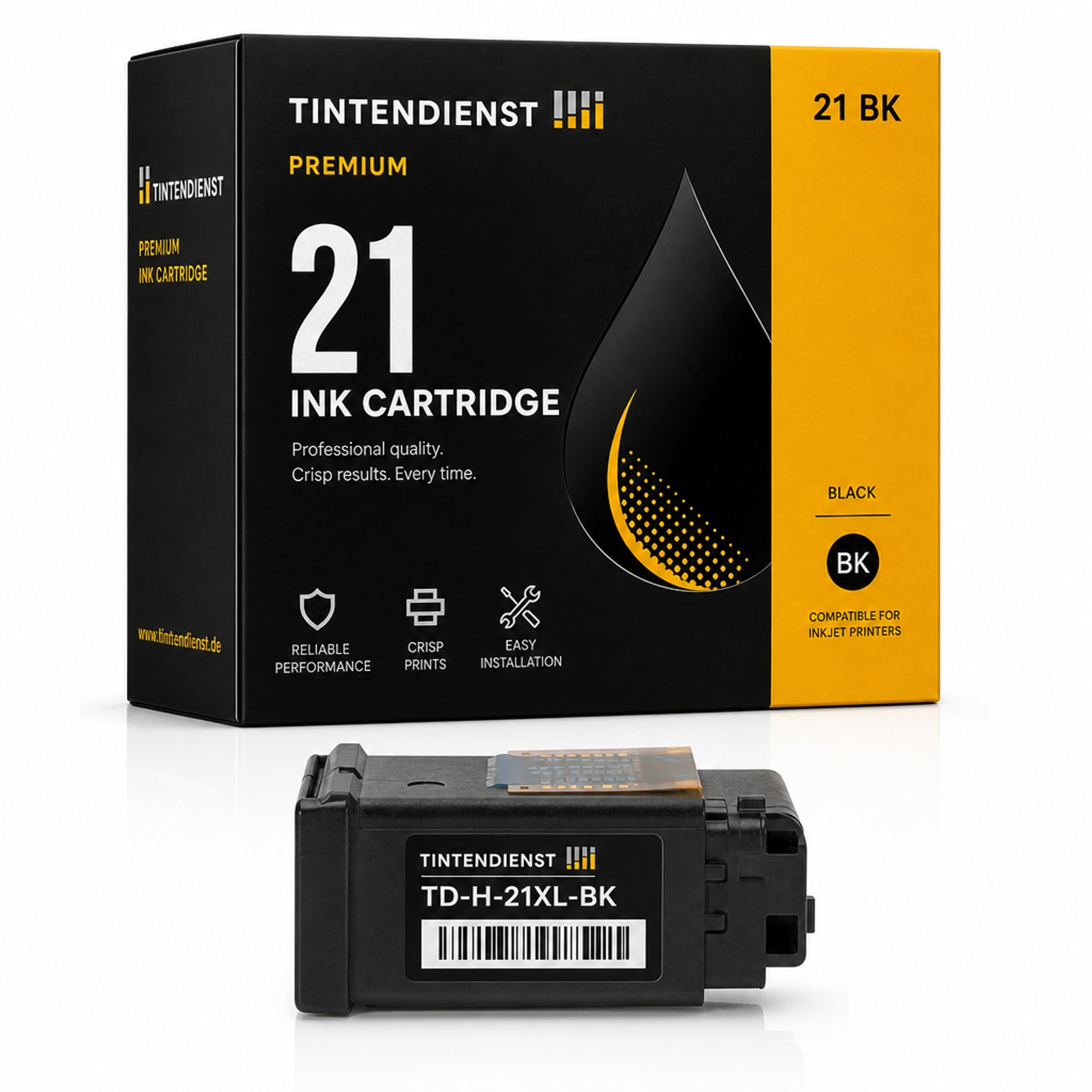 Druckerpatrone kompatibel zu HP 21, schwarz